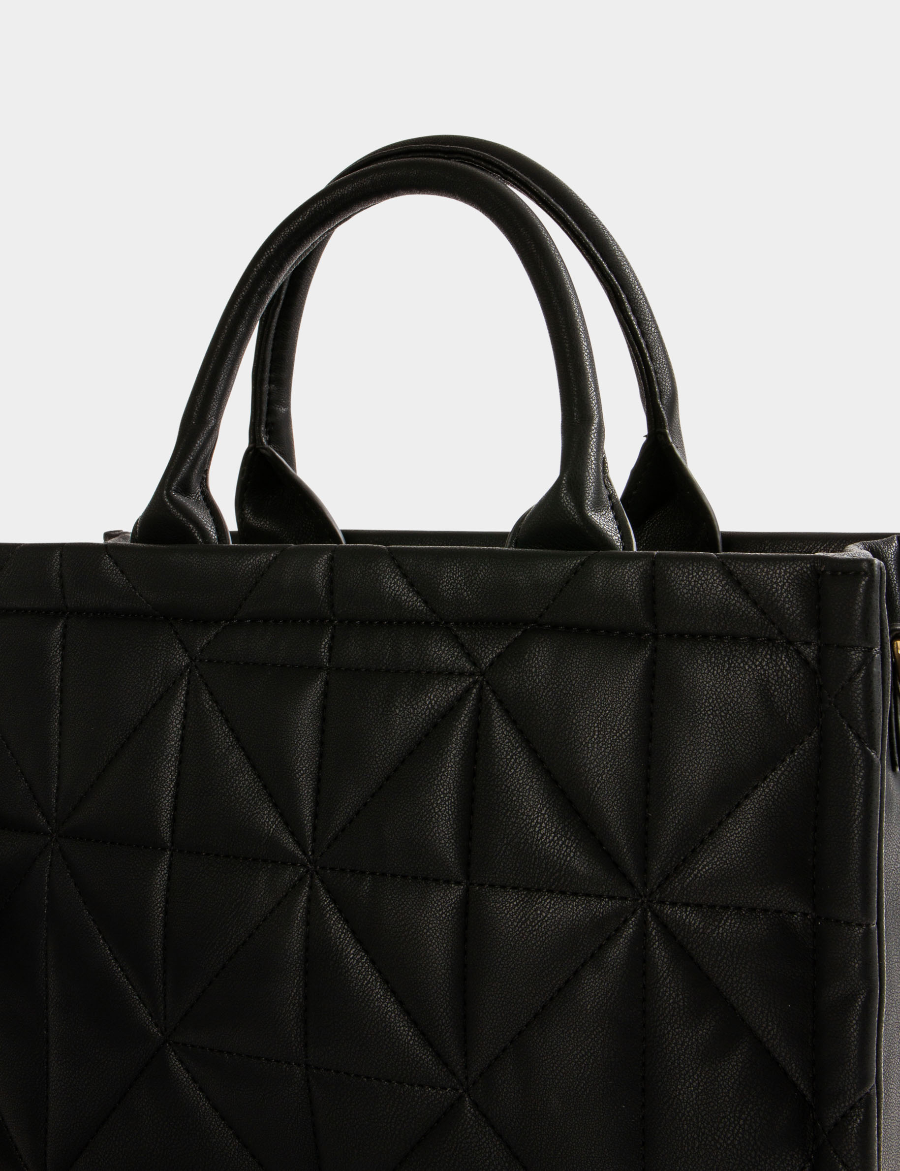 Sac cabas matelass?� noir femme | Morgan