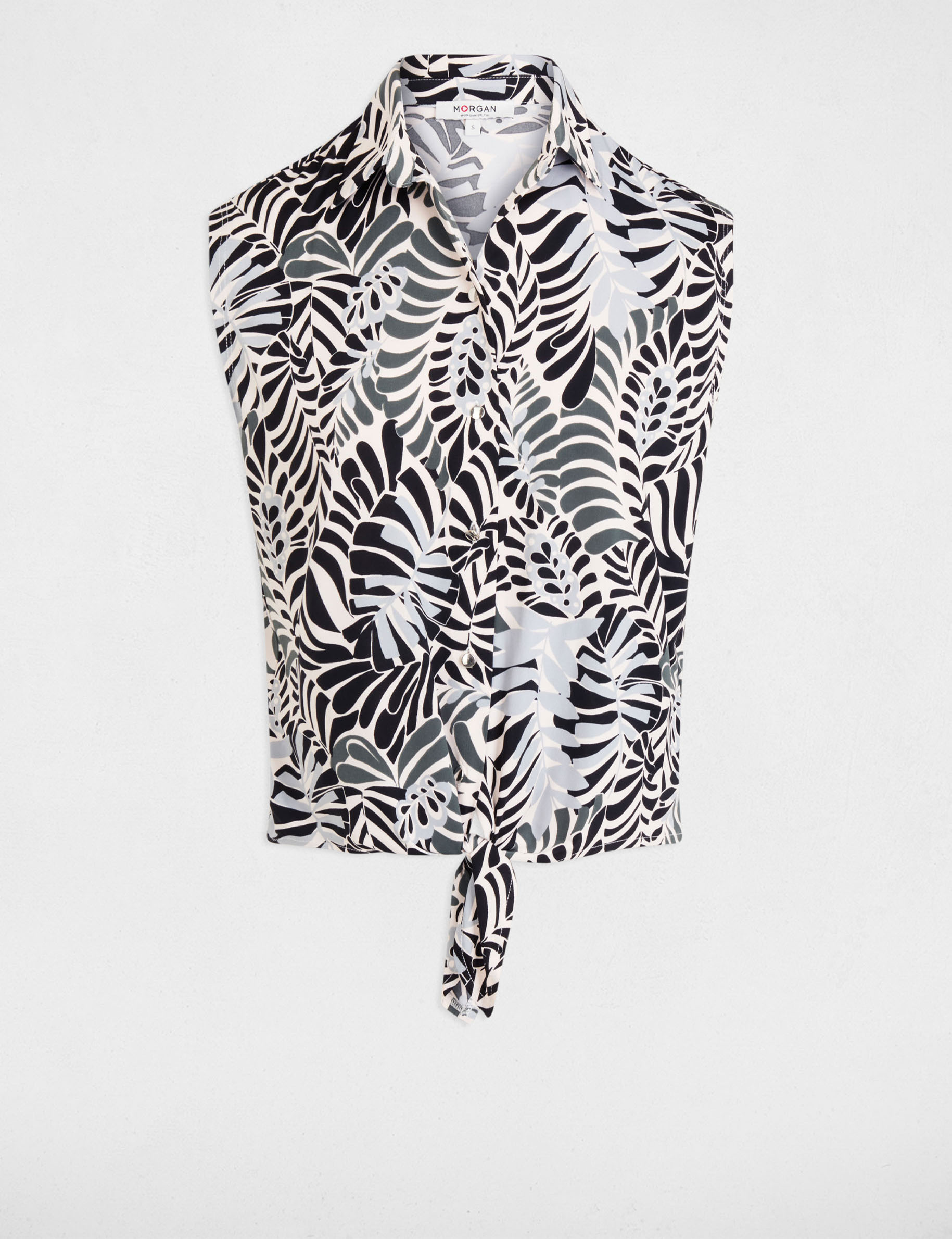 Debardeur Alternatif Sans Manches Avec Motif Serpent Et Clous Metalliques