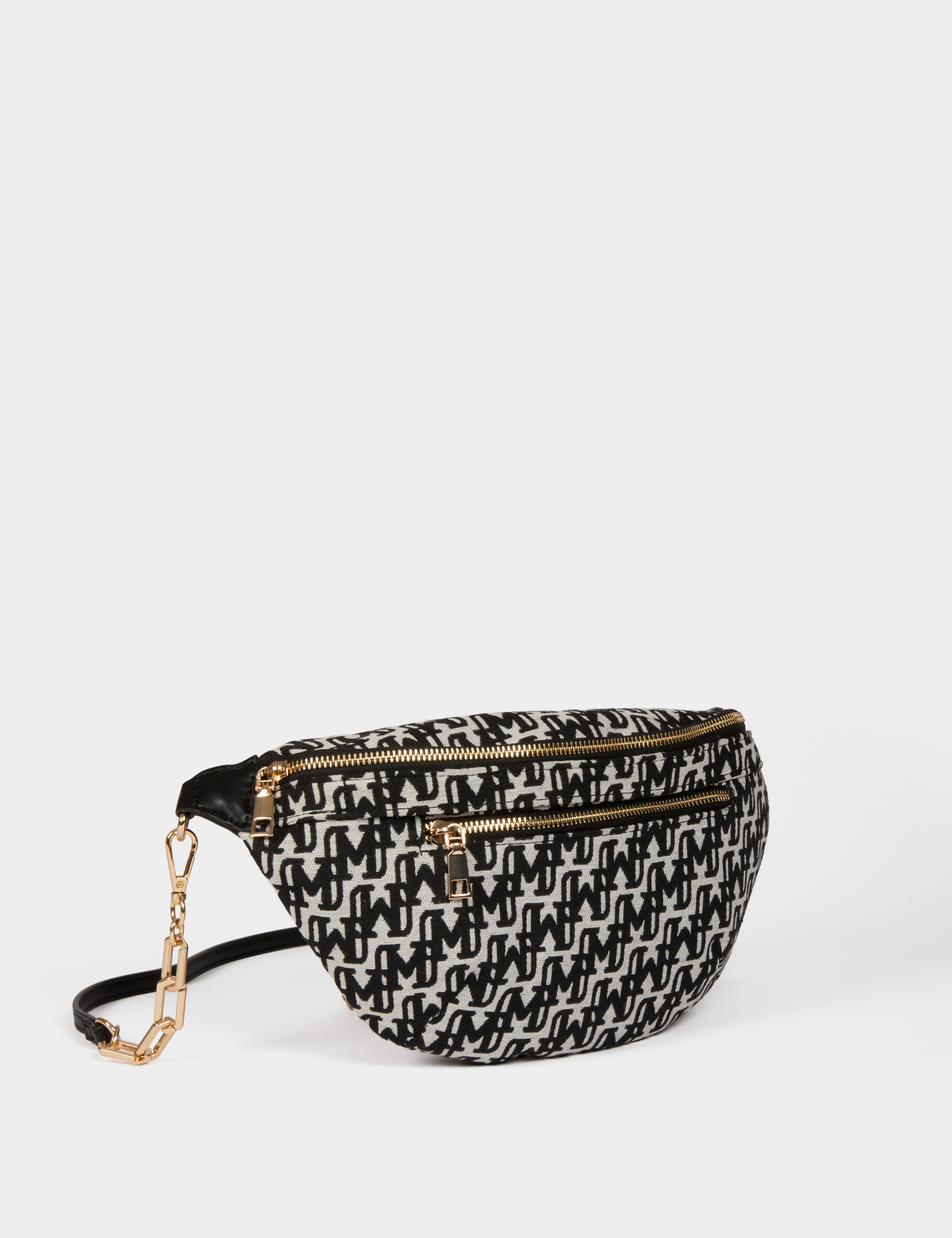 Sac banane monogramm&eacute; noir femme
