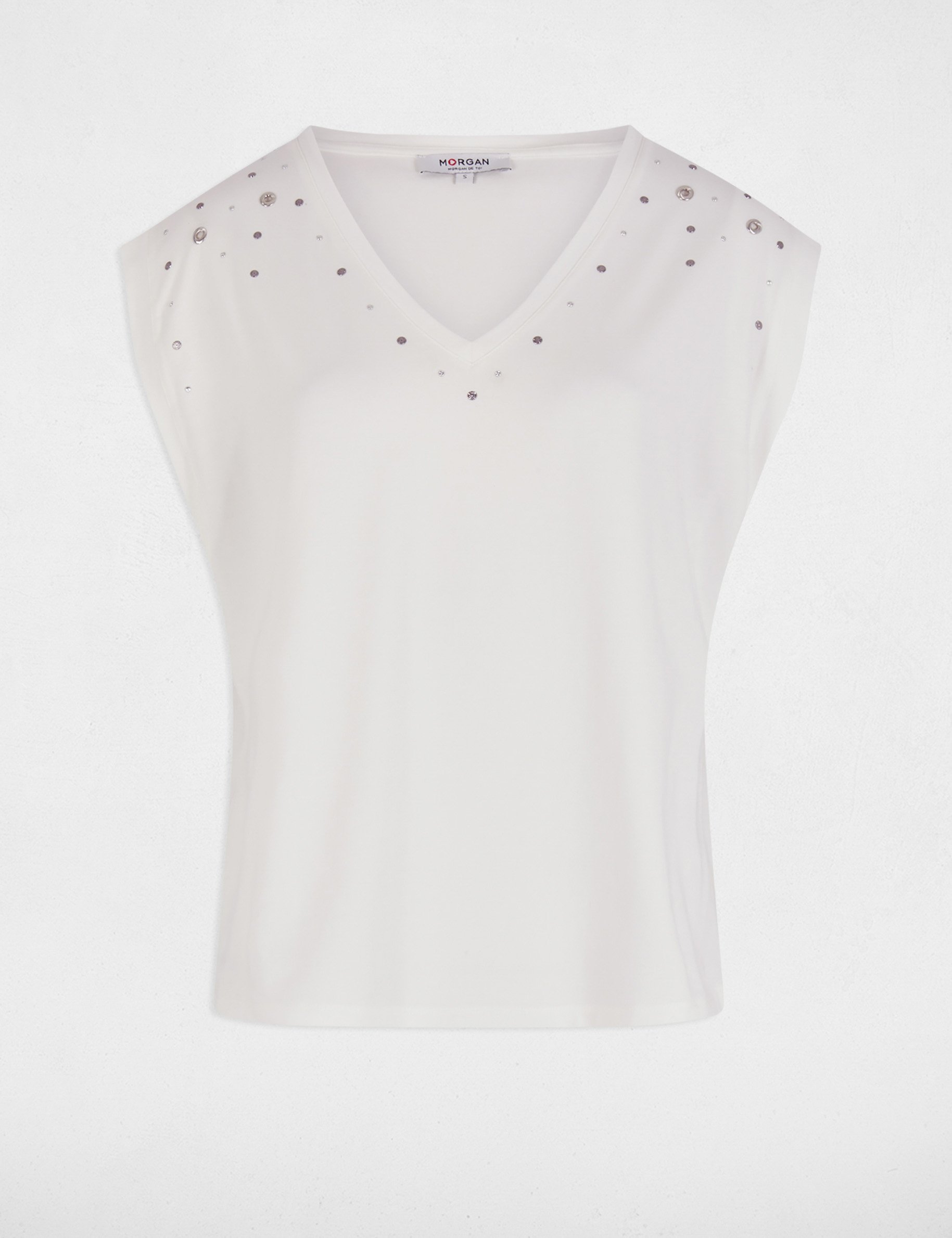 t shirt manches courtes blanc femme T-shirt manches courtes blanc femme