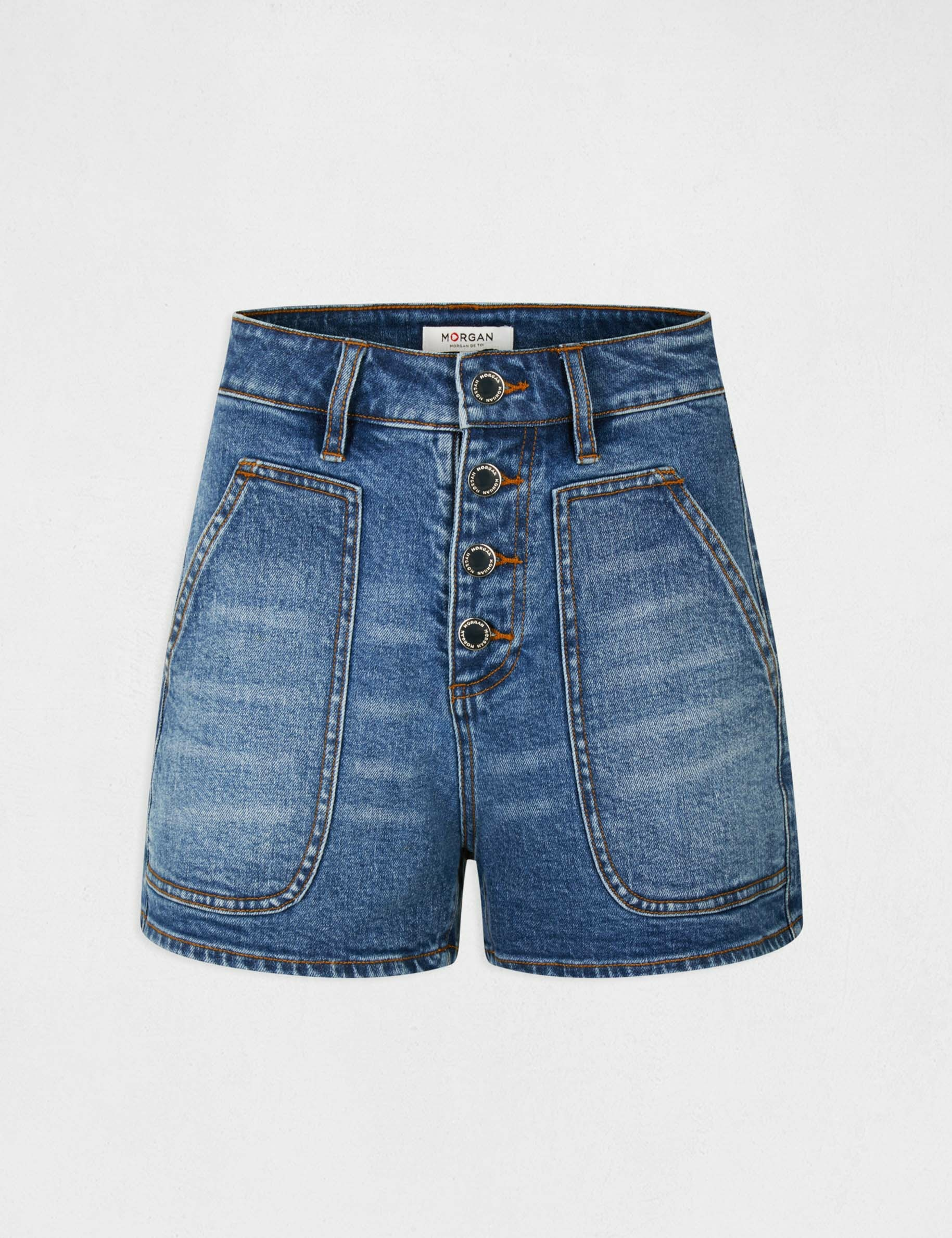 Short mom taille haute en jean jean stone femme Short mom taille haute en jean jean stone femme
