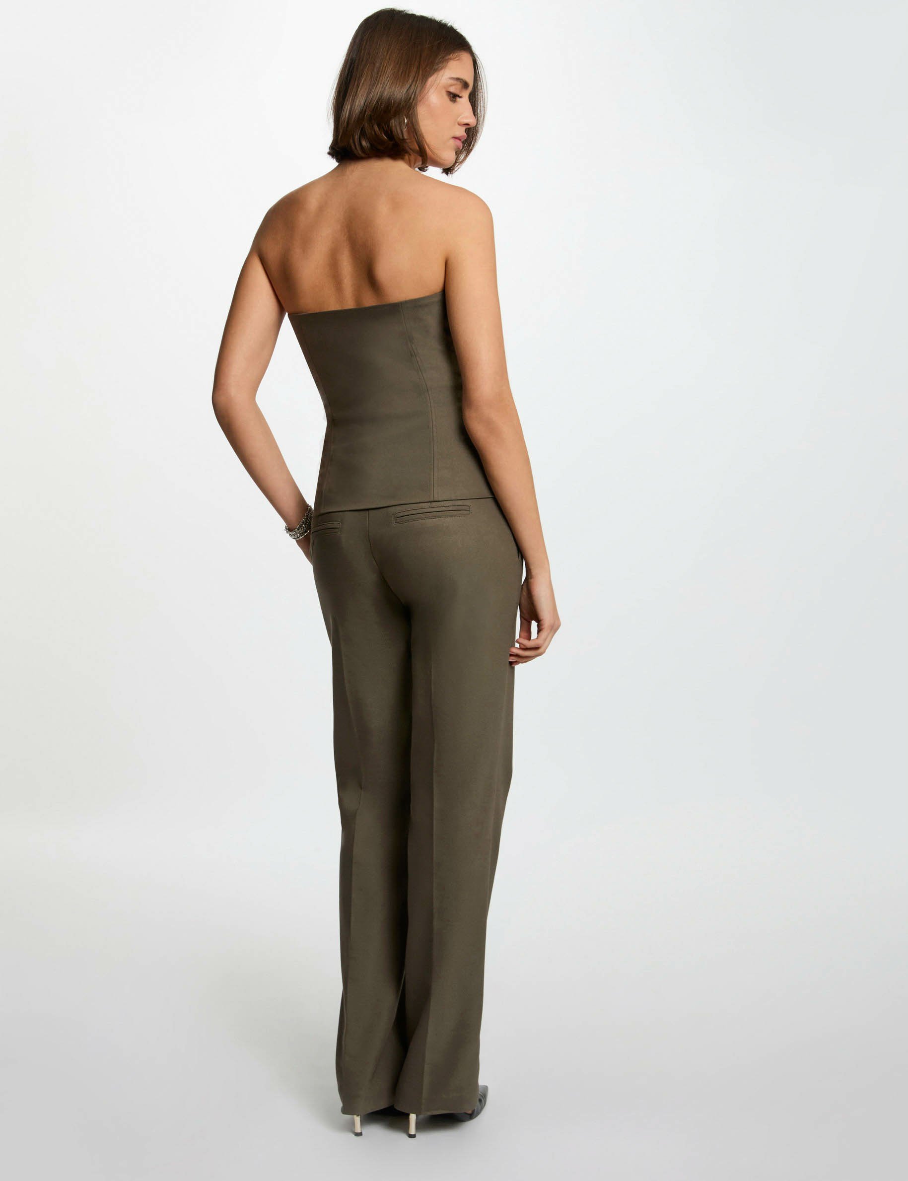 bustier sans manches vert kaki femme Bustier sans manches vert kaki femme
