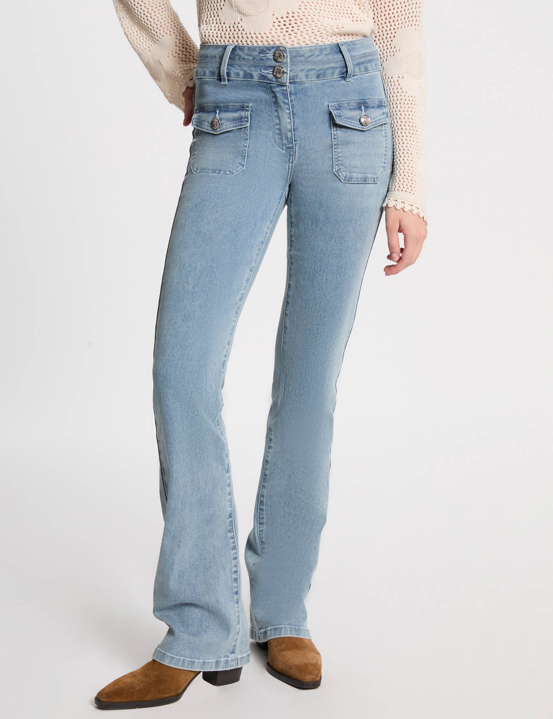Jeans Femme Bootcut Fraternel - Coupe évasée Confort Stretch - Taille Normale (tailles 36 à 44) - 4
