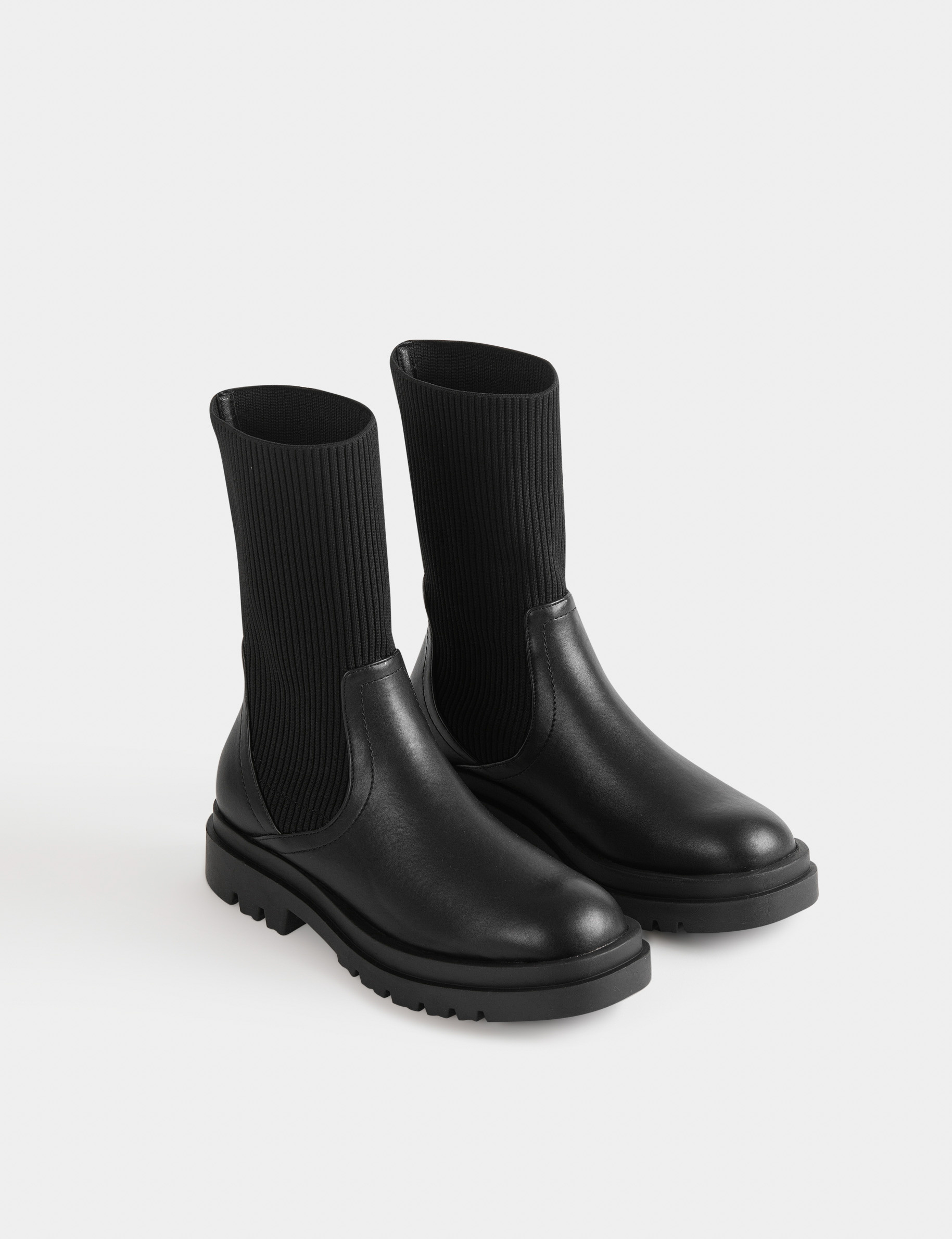 Bottines chaussettes top plates