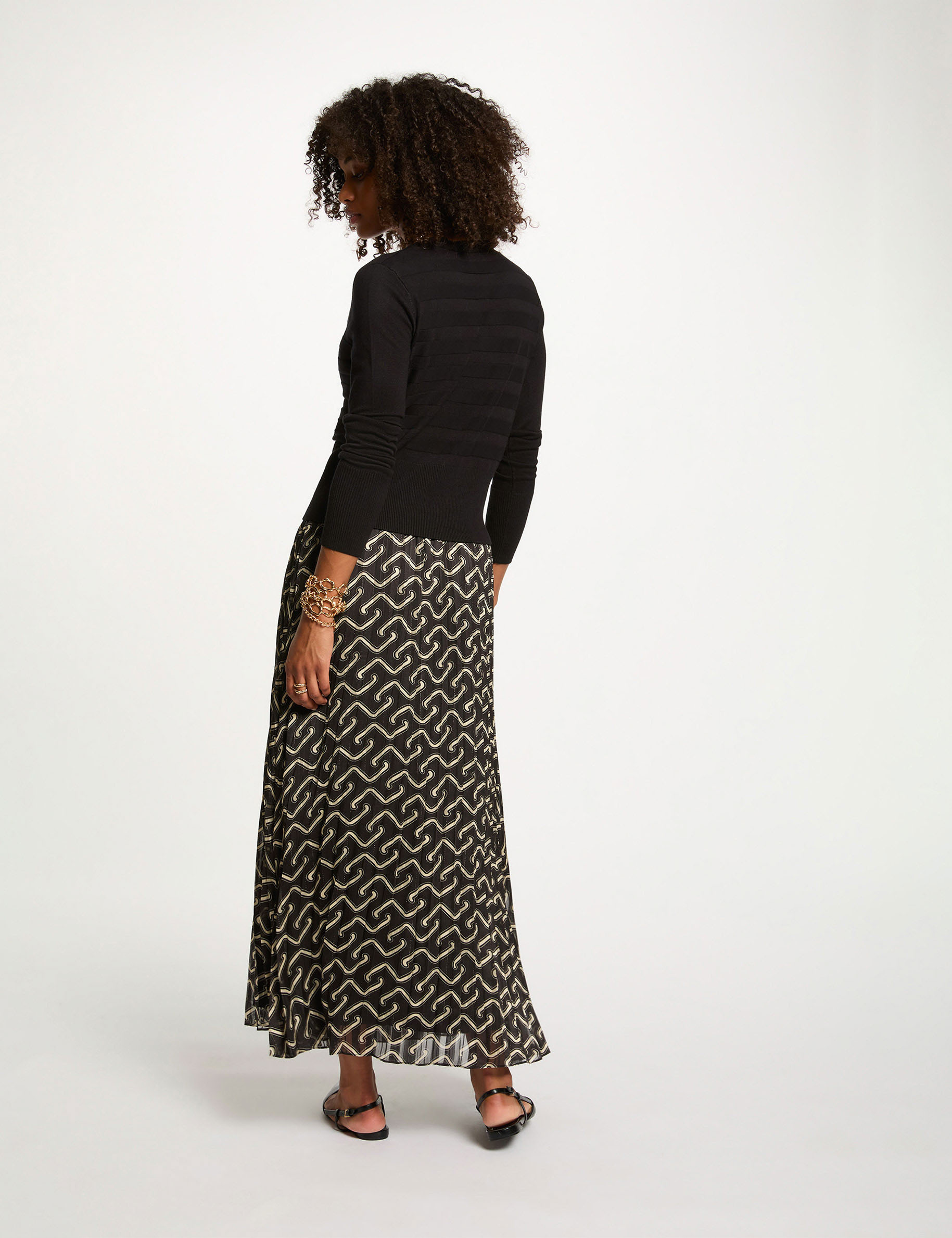 Jupe,Mini Jupe Plissée en Mousseline de Soie pour Femme, Tenue d'Été
