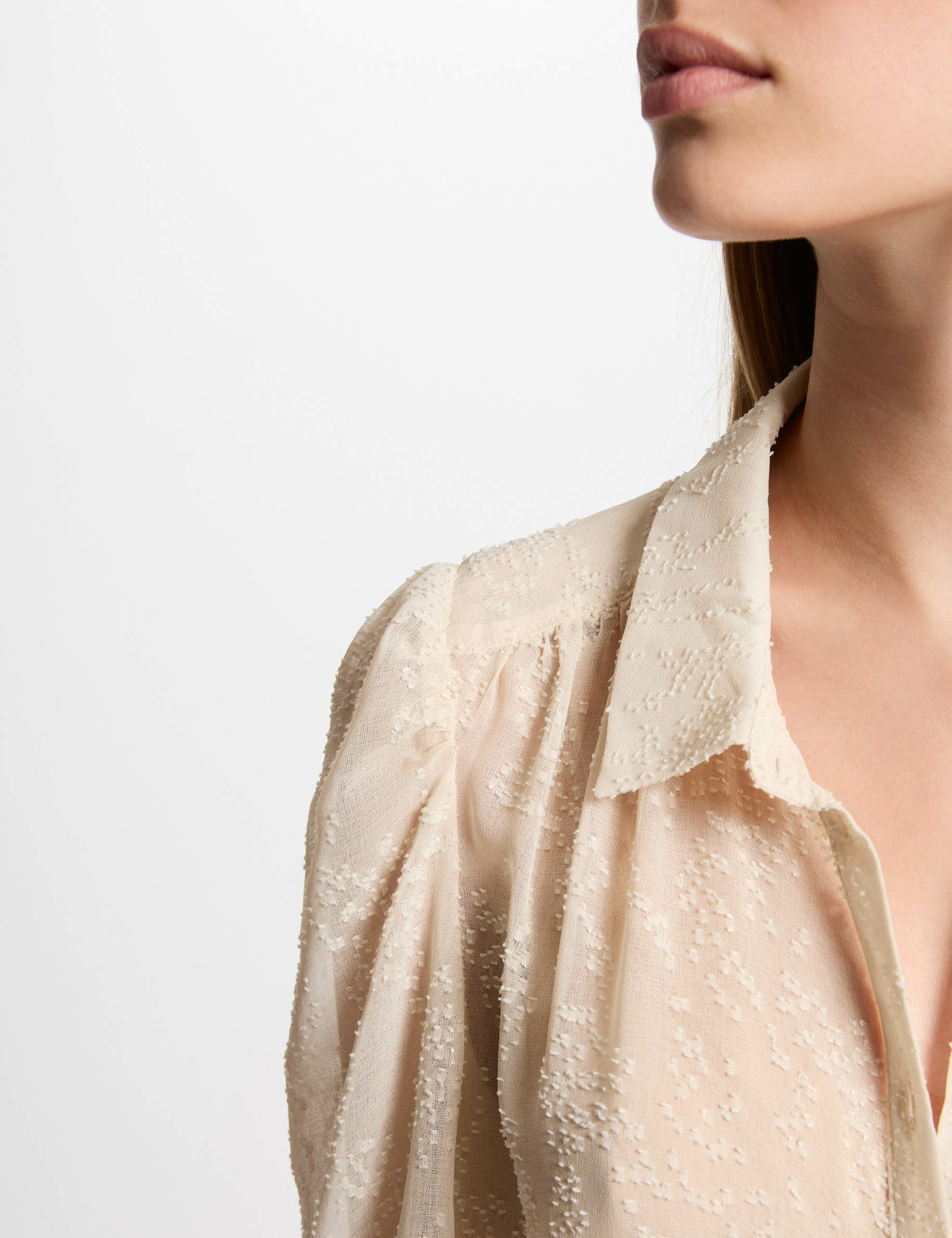 chemise manches longues ivoire femme Chemise manches longues ivoire femme