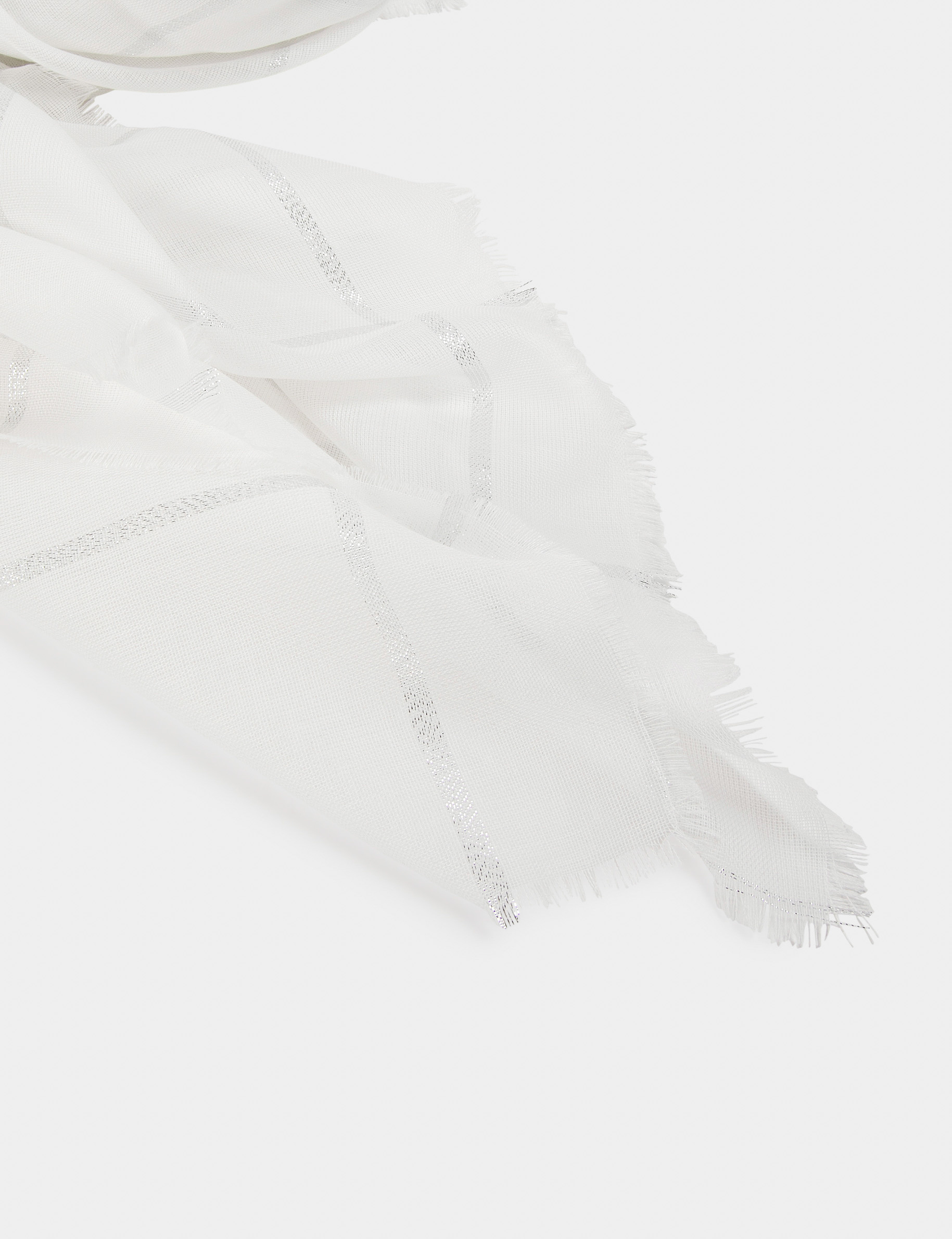 Foulard à carreaux ivoire femme