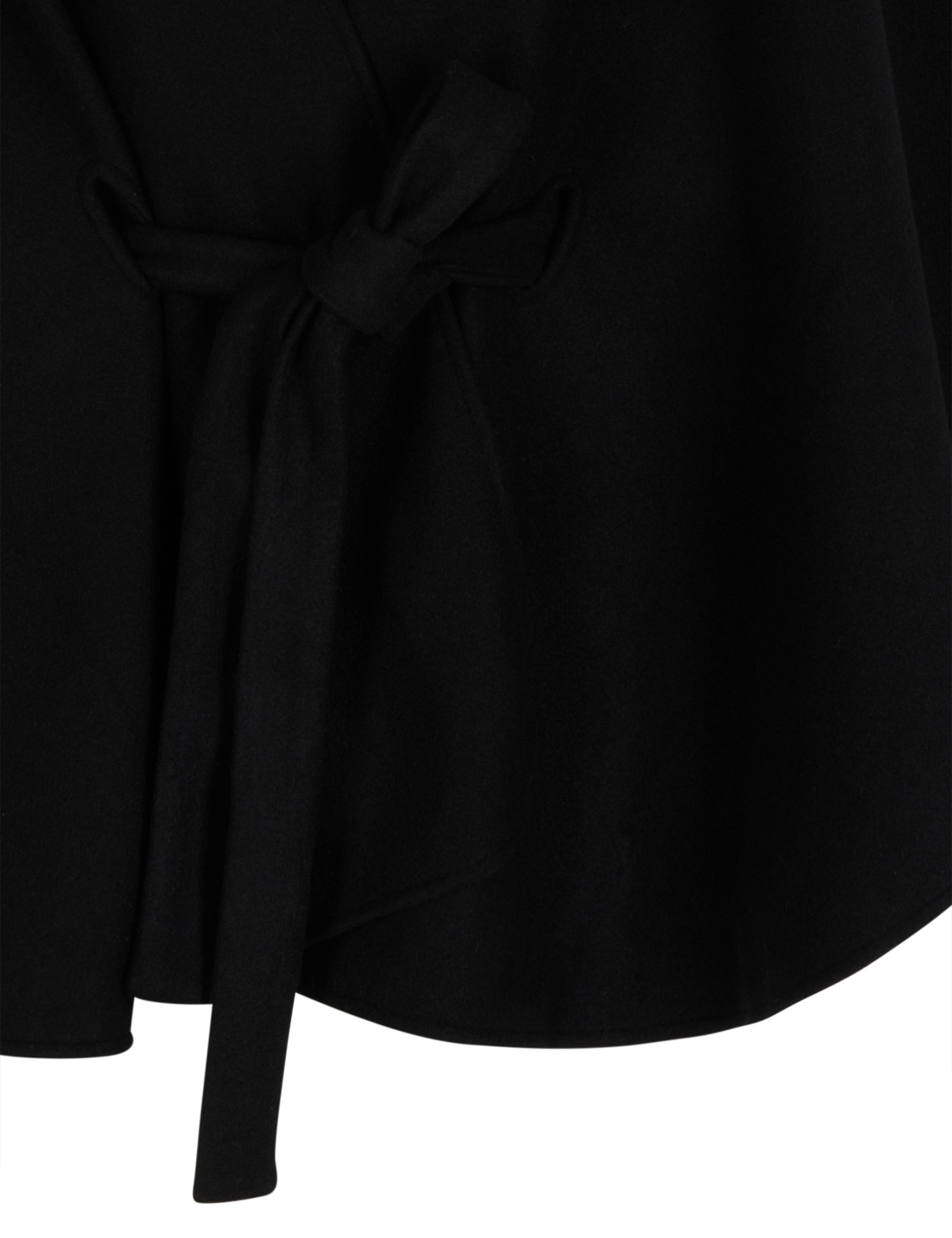 Cape ceintur&eacute;e noir femme