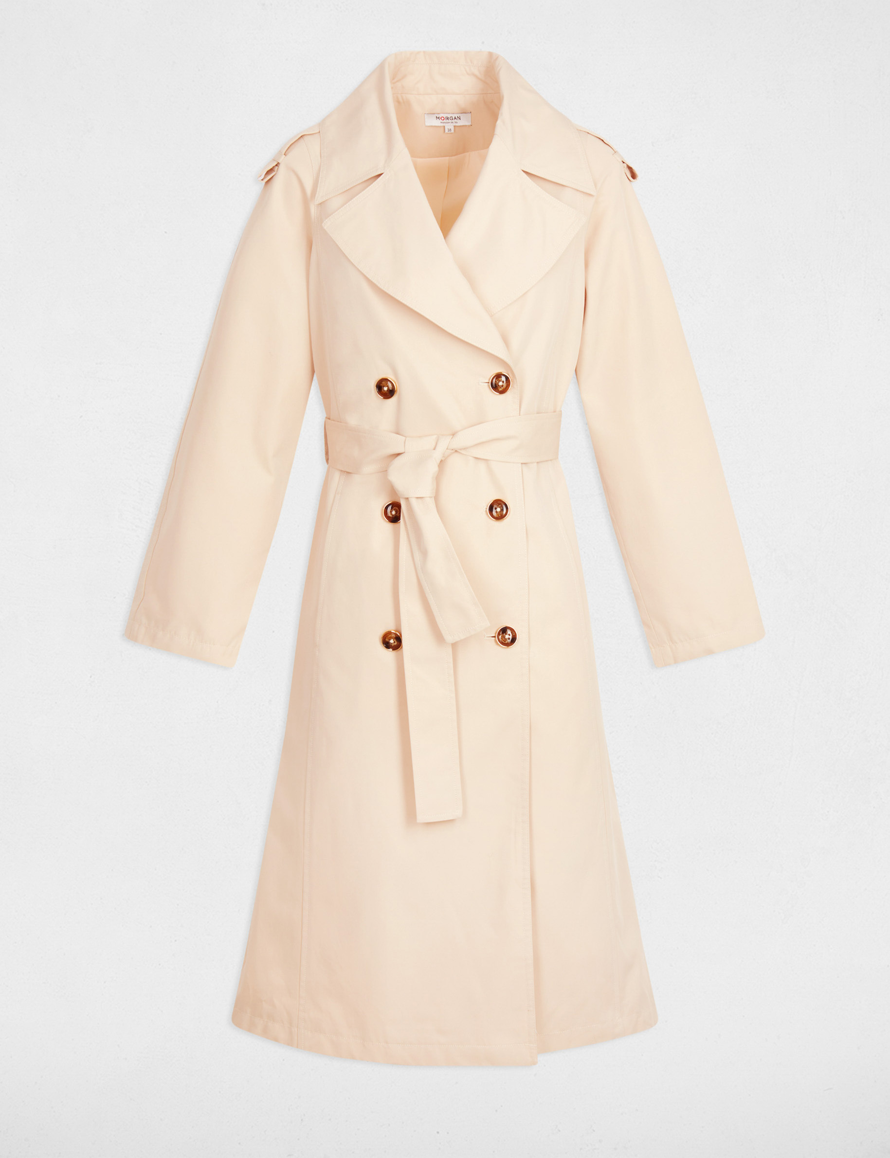 trench long col tailleur sable femme Trench long col tailleur sable femme