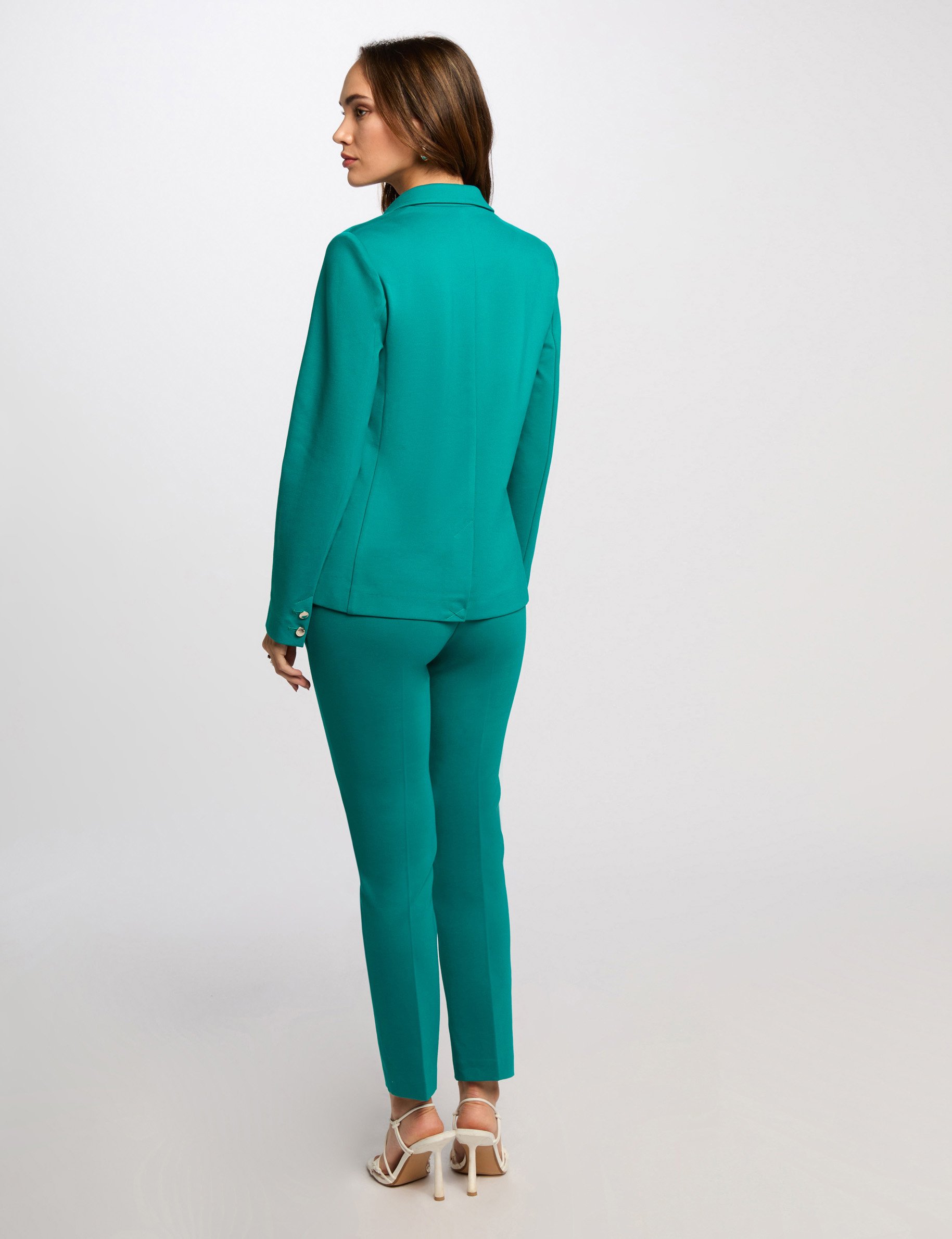 blazer court bleu turquoise femme Blazer court bleu turquoise femme