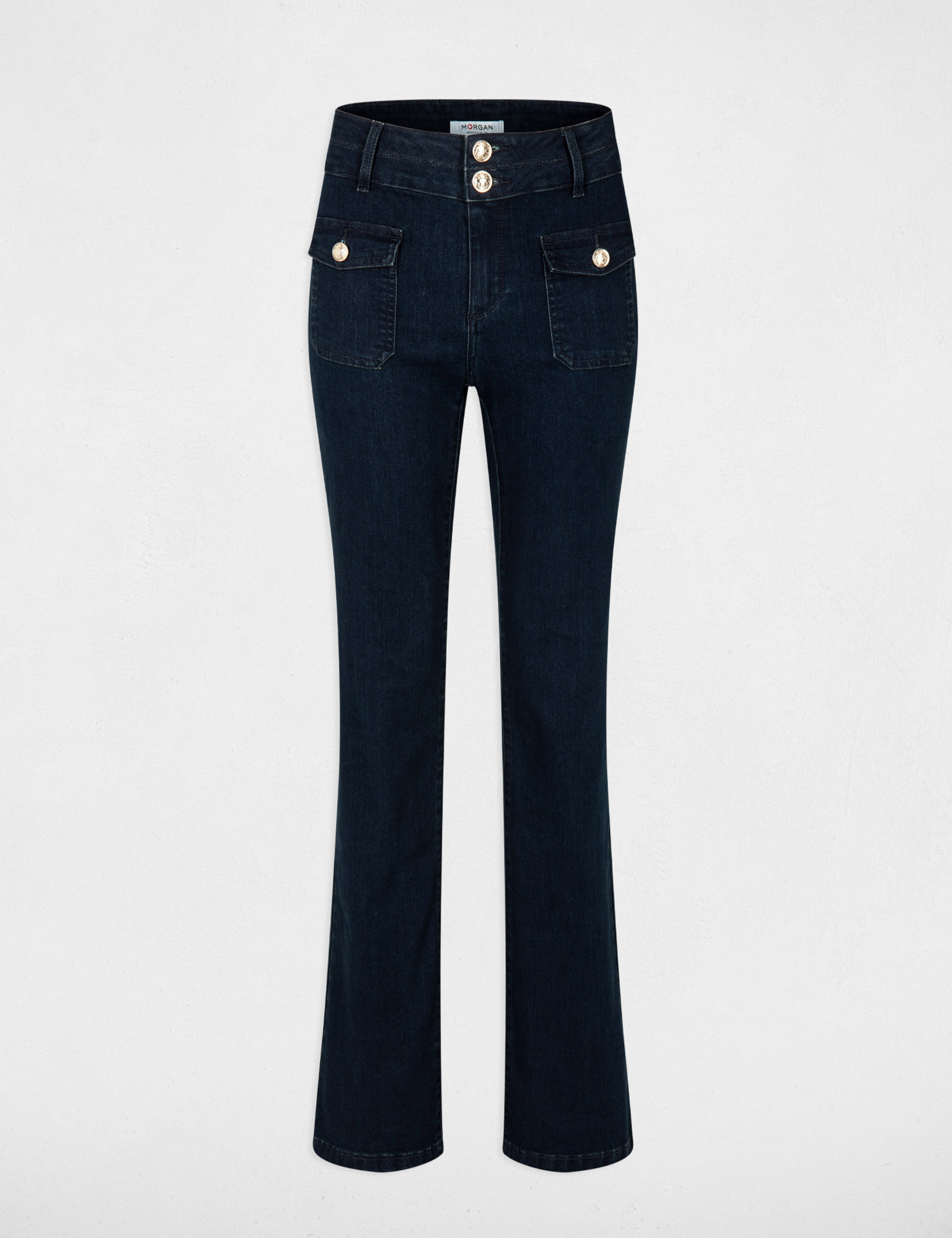 Jean bootcut denim brut femme