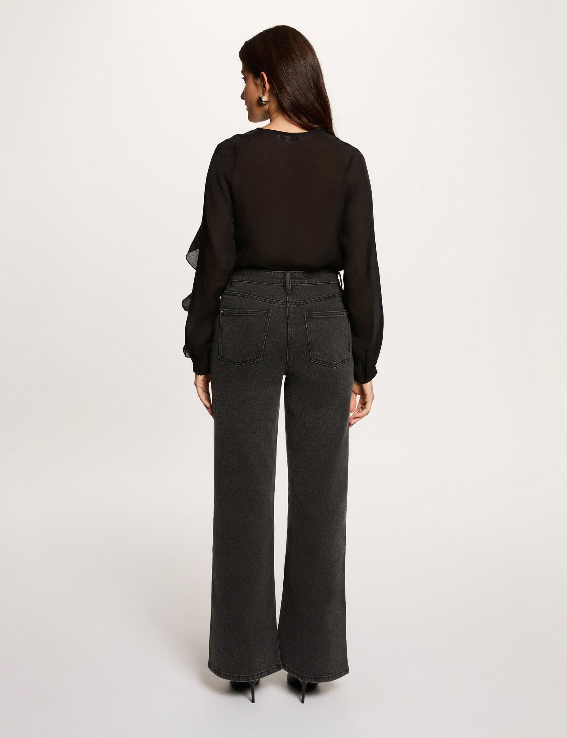 Chemise ajust&eacute;e noir femme