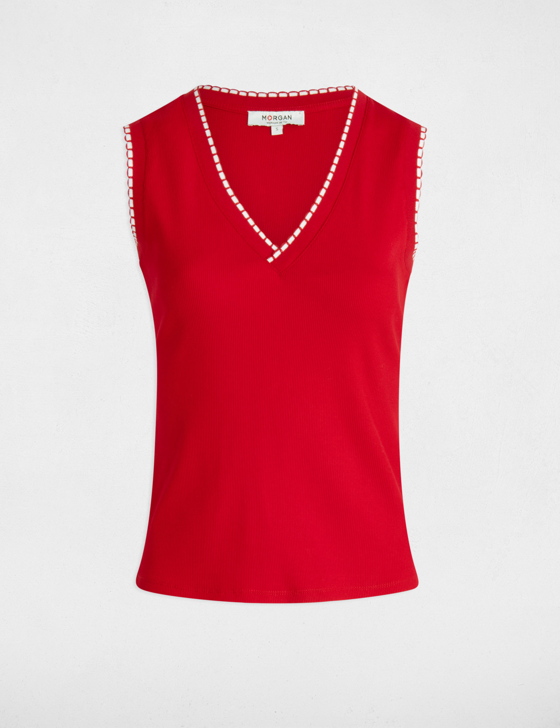 debardeur sans manches rouge femme Débardeur sans manches rouge femme