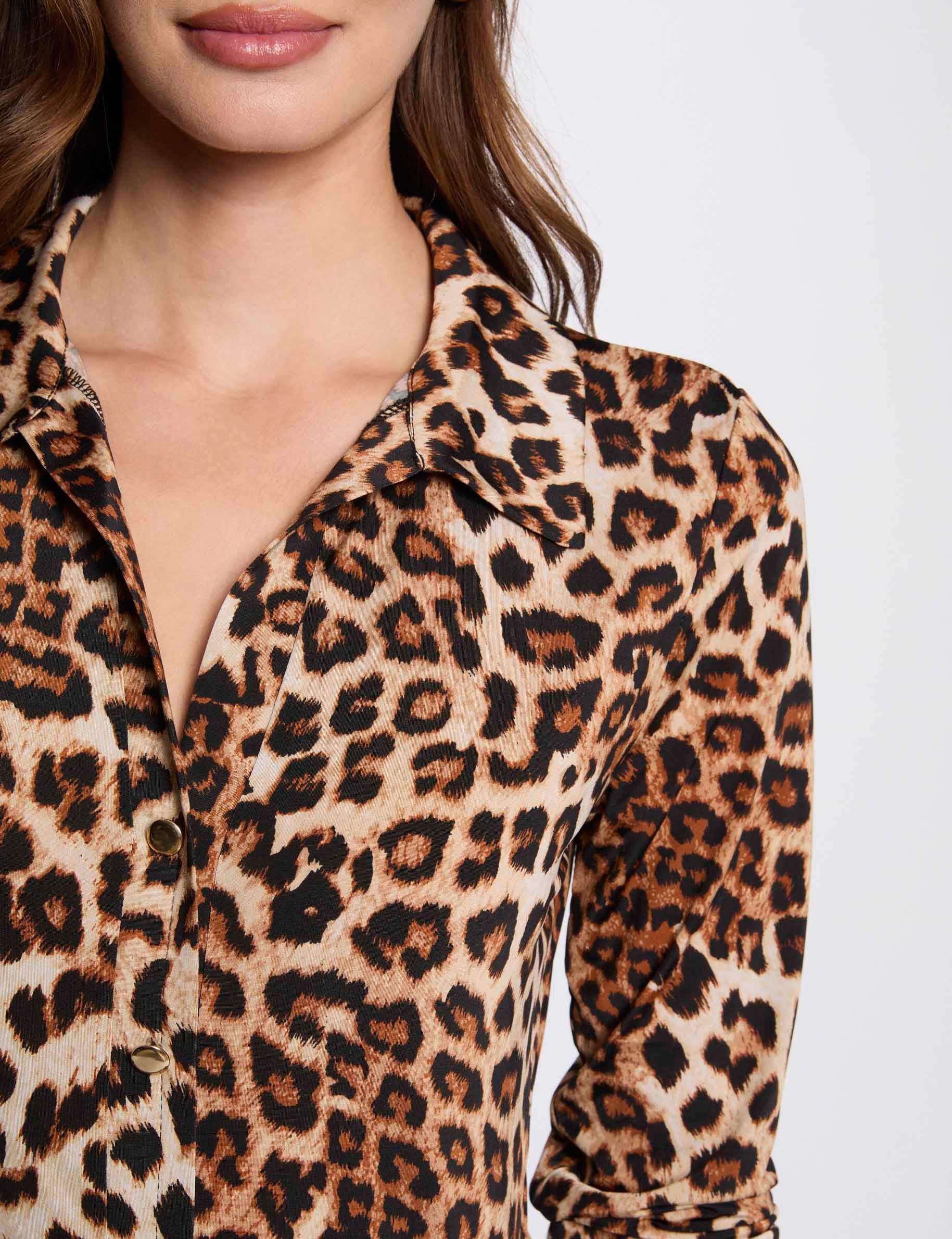 Top manches longues imprim&eacute; multicolore femme