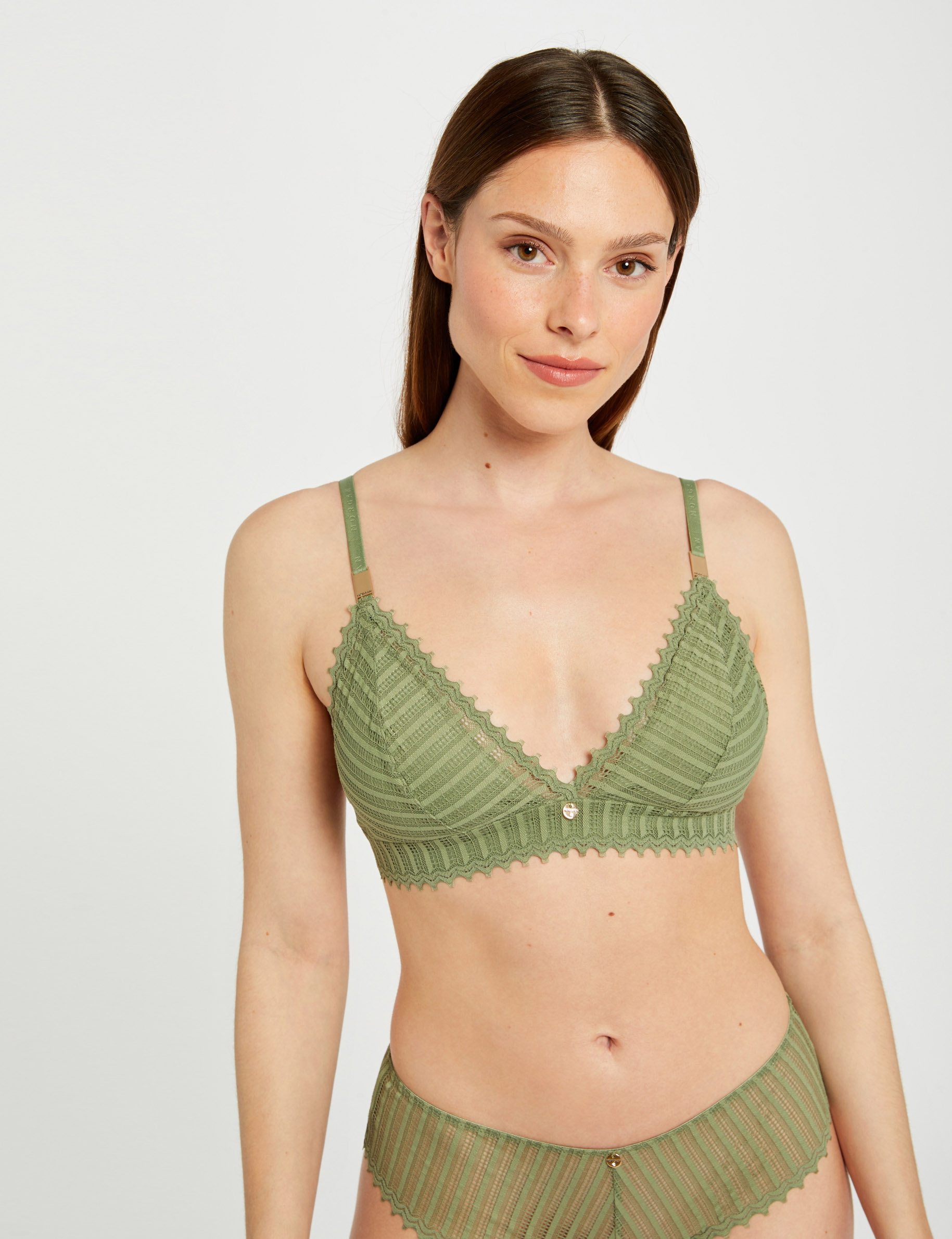 soutien gorge triangle vert kaki femme Soutien-gorge triangle vert kaki femme