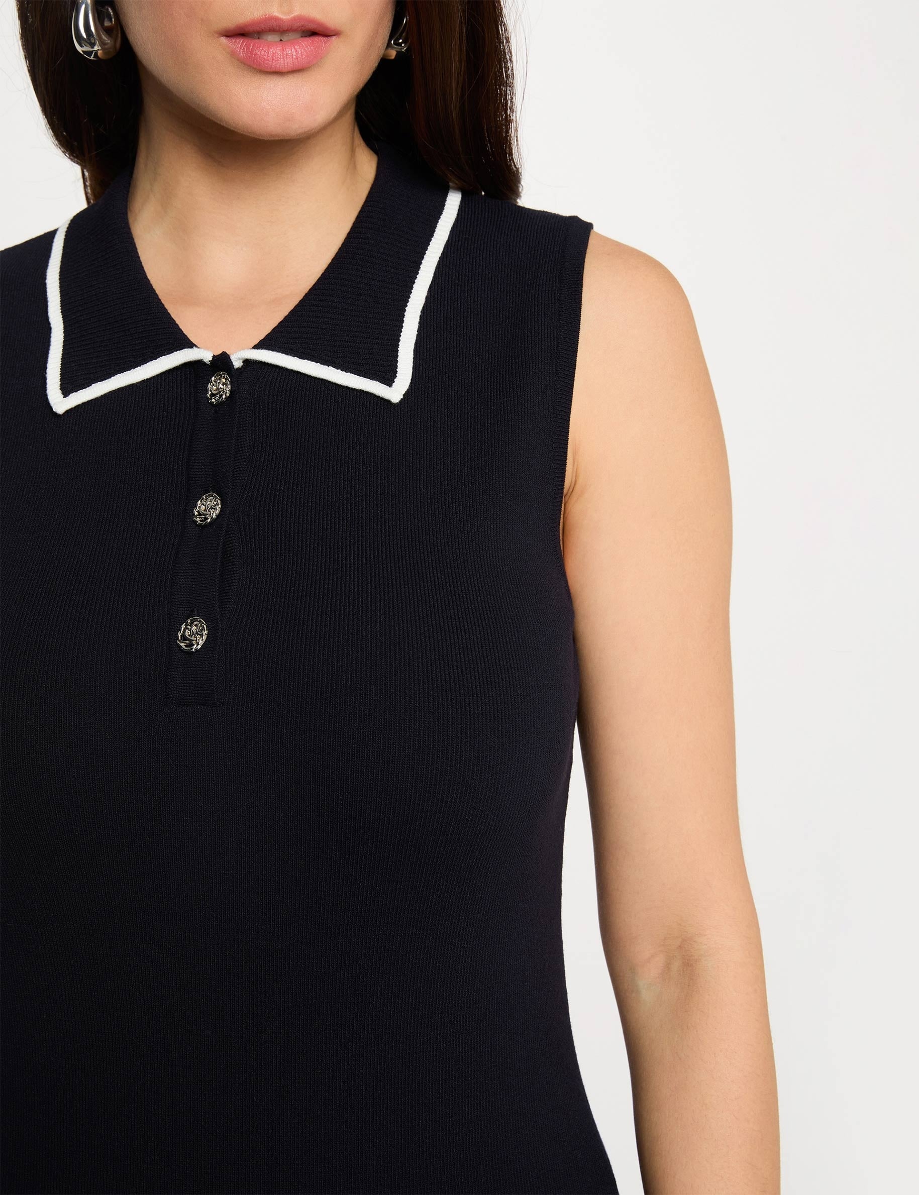 Robe NY Collection Taille Plus 2XL Bleu Marine, Corsage Enveloppant Et Tricot Stretch - Neuve Avec étiquettes