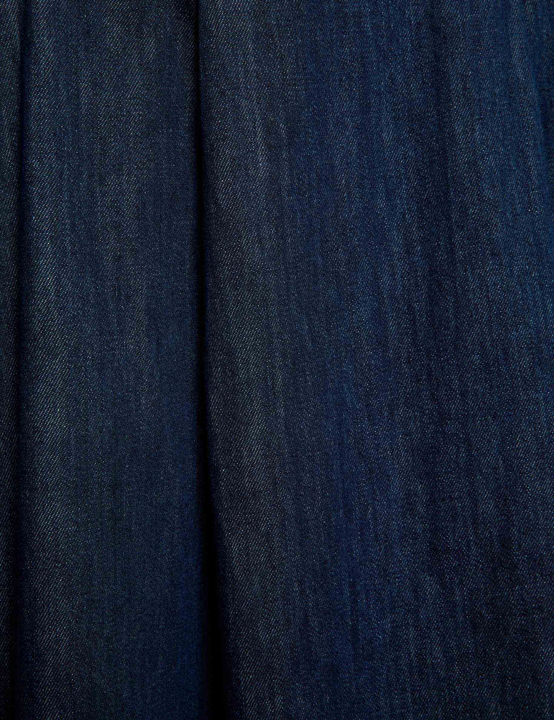 Jupe longue &eacute;vas&eacute;e denim brut femme