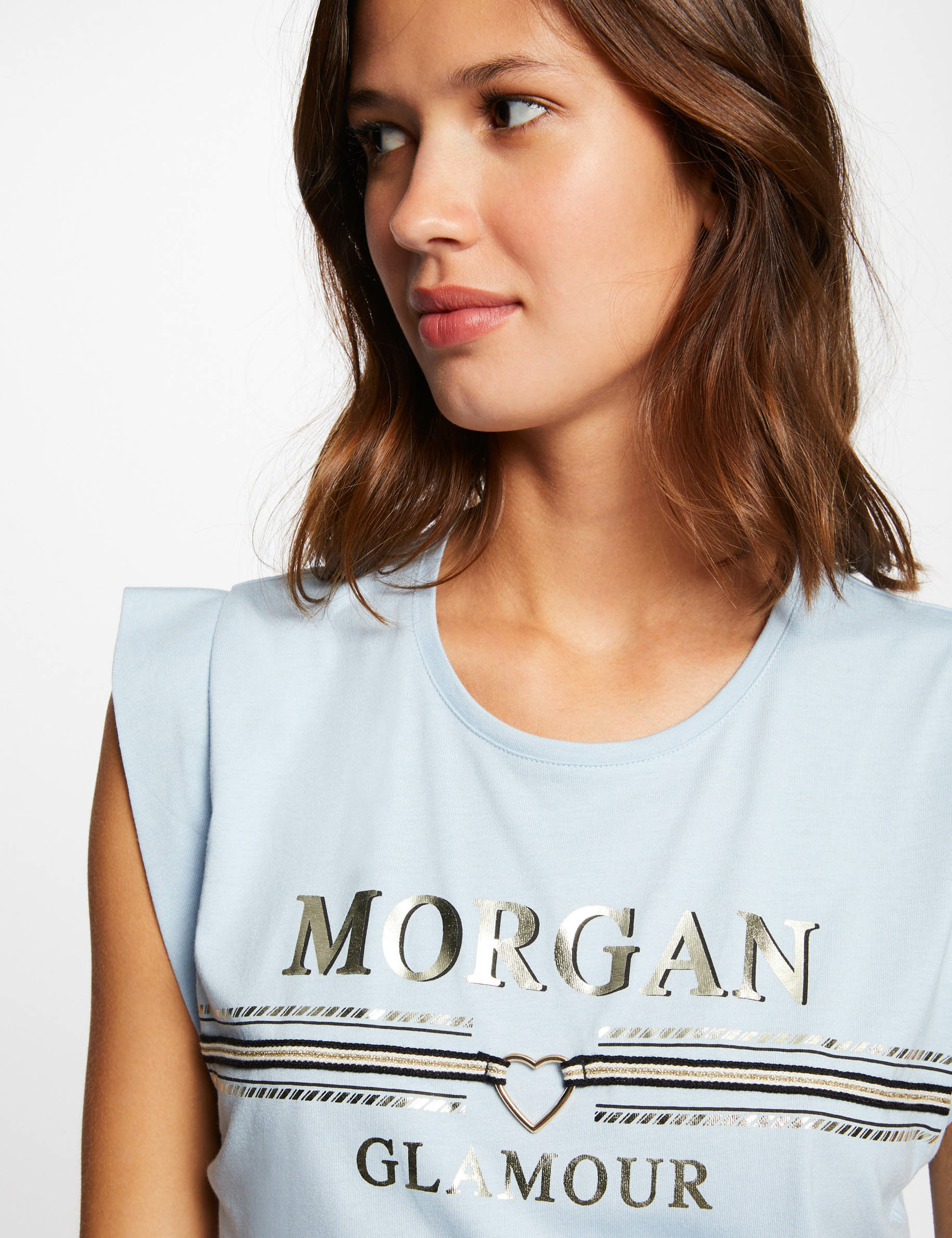 t shirt manches courtes a inscription ciel femme T-shirt manches courtes à inscription ciel femme
