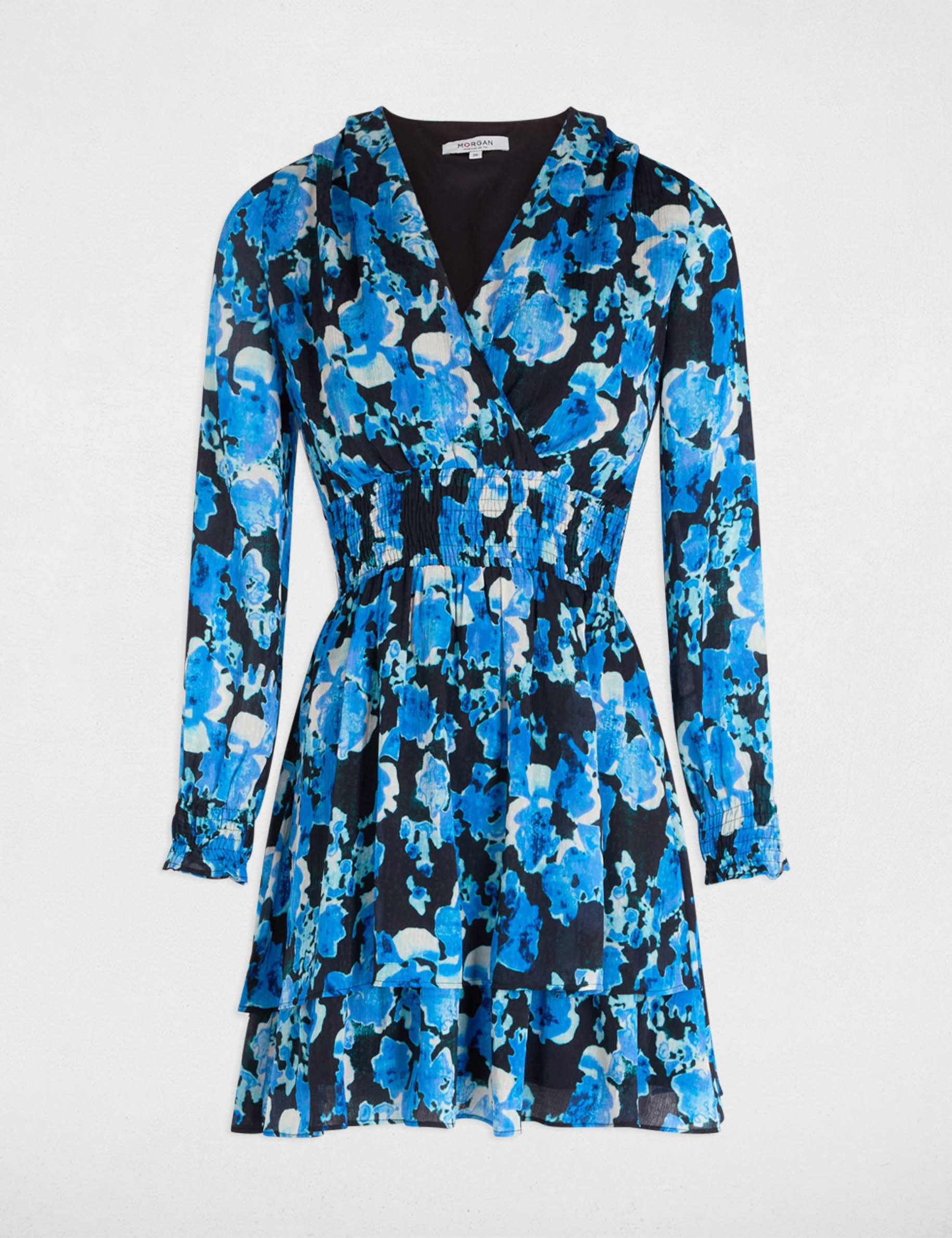 robe courte cintree imprimee multicolore femme Robe courte cintrée imprimée multicolore femme