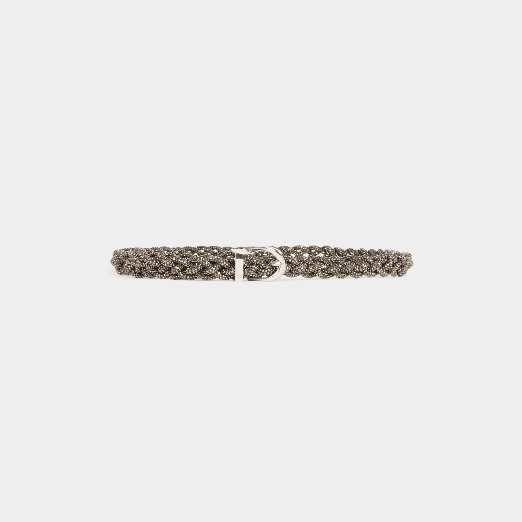 ceinture tressee strass gris clair femme Ceinture tressée strass gris clair femme