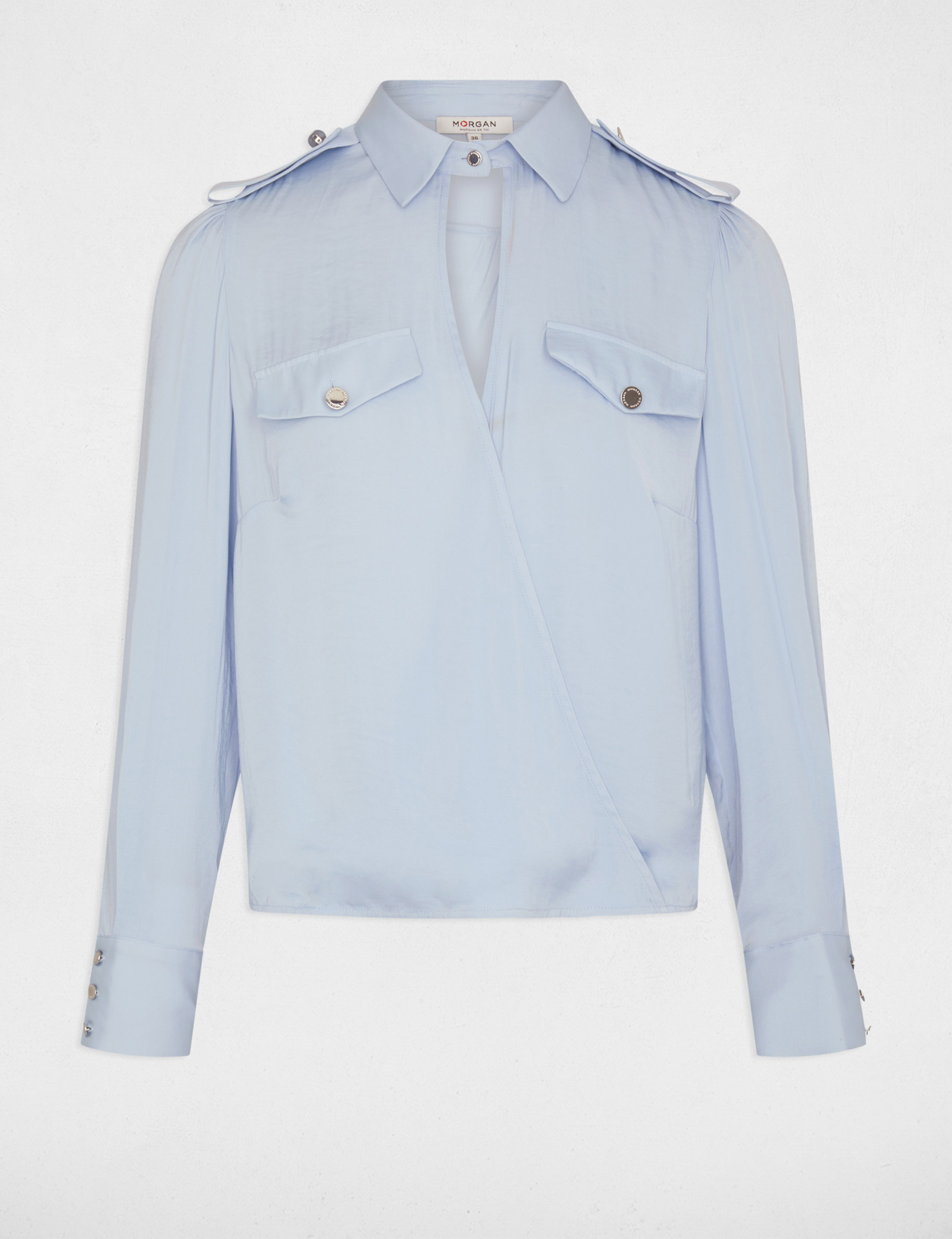 Blouse bleu clair femme deals
