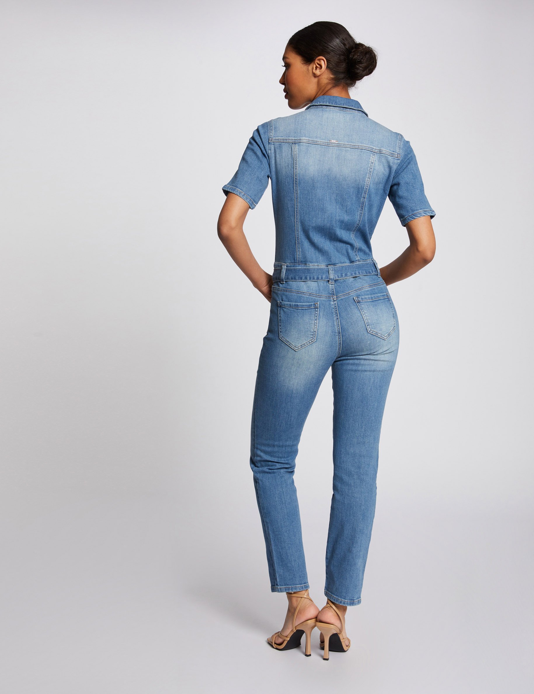 combinaison droite en jean jean stone femme Combinaison droite en jean jean stone femme