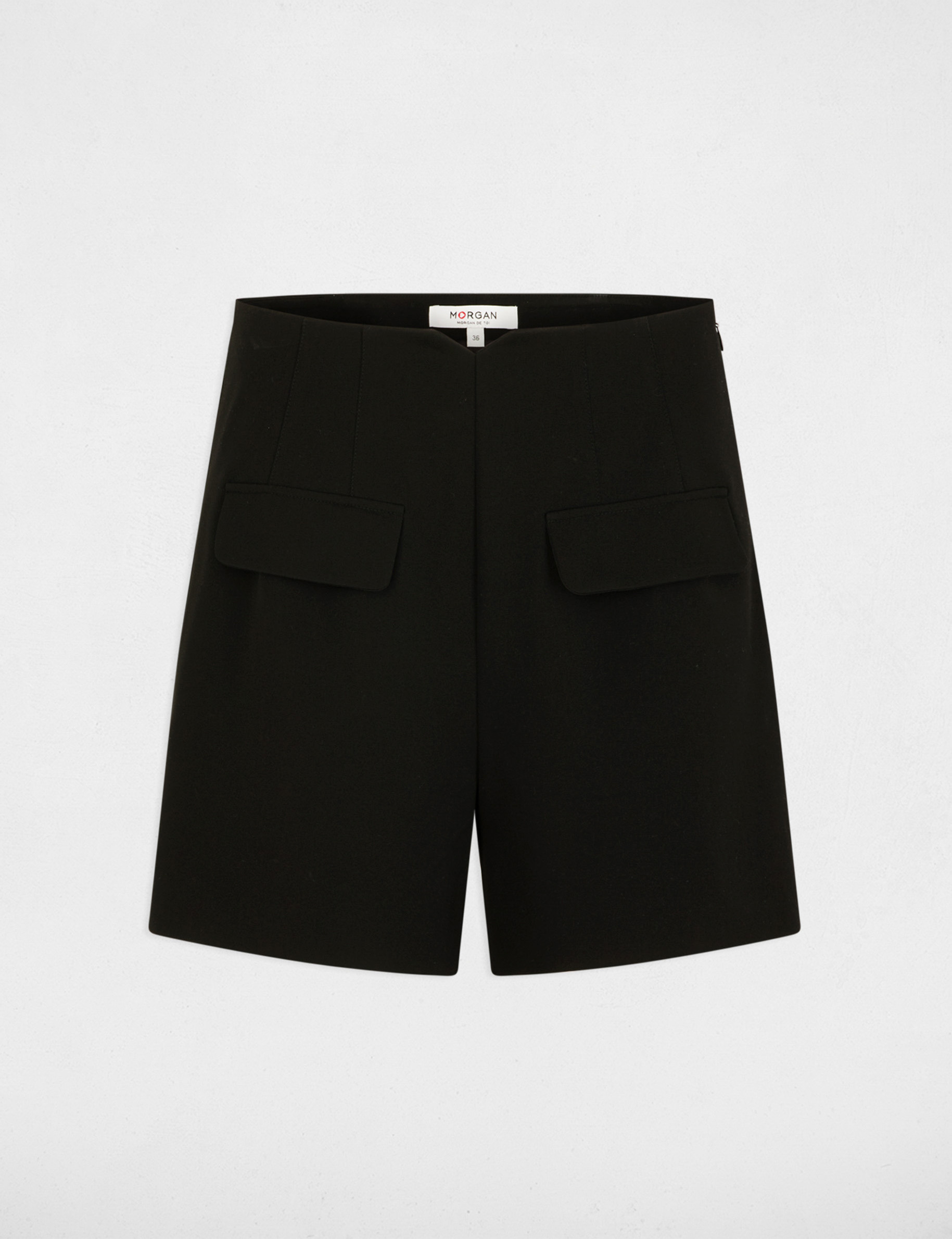 Short taille haute noir femme