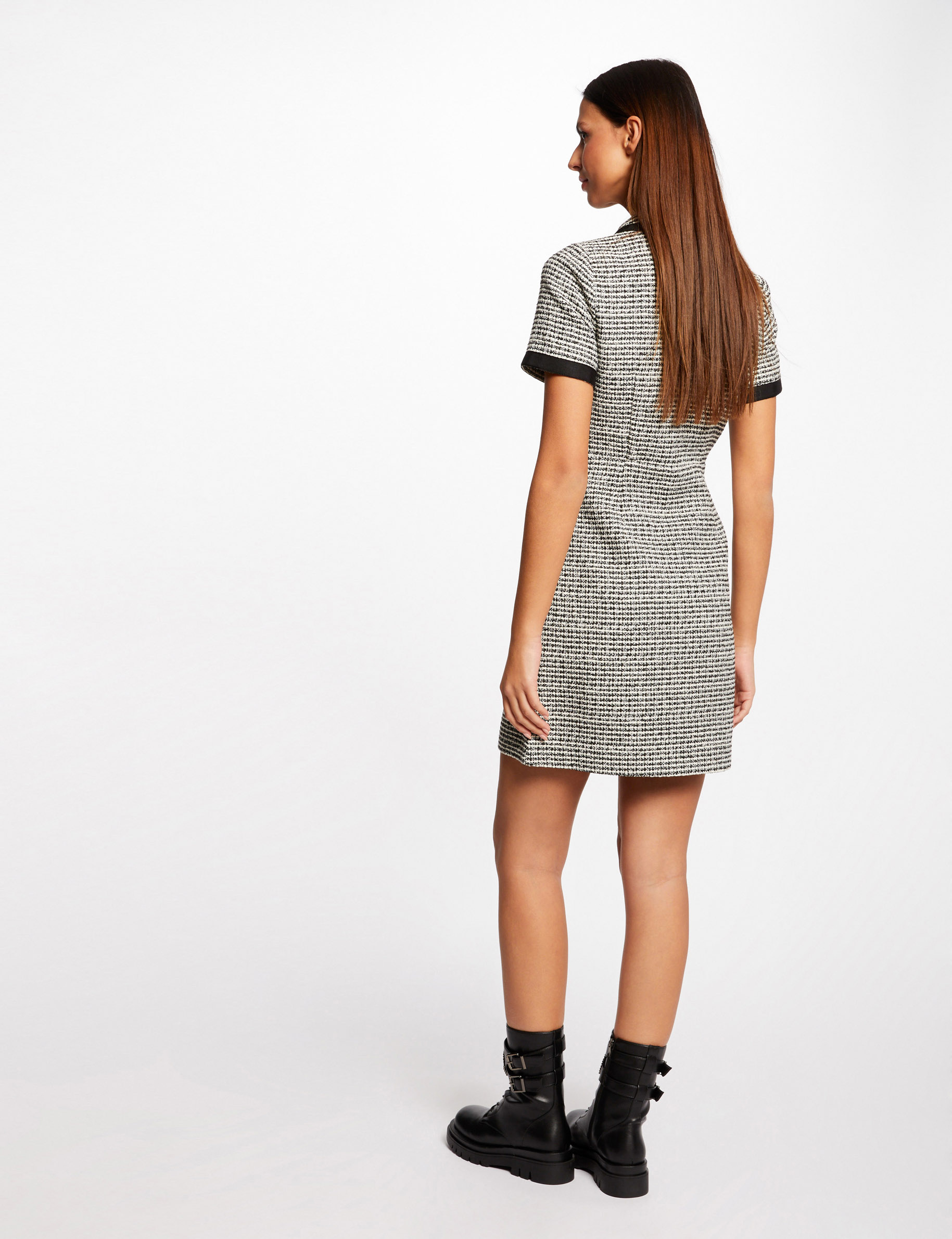 robe droite avec col polo noir femme Robe droite avec col polo noir femme