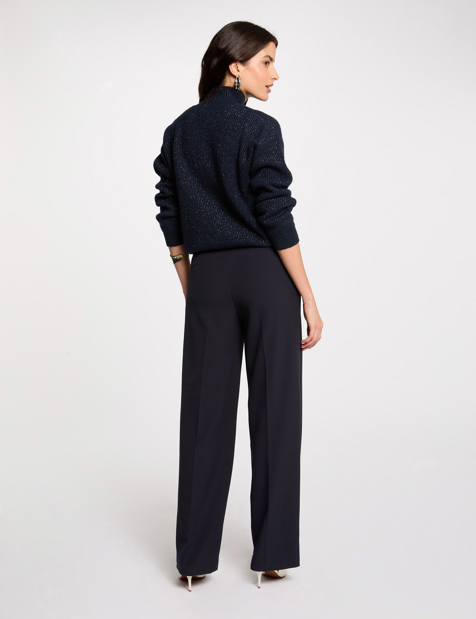 SWOMOG Ensemble Pyjama En Satin Pour Femme - À Manches