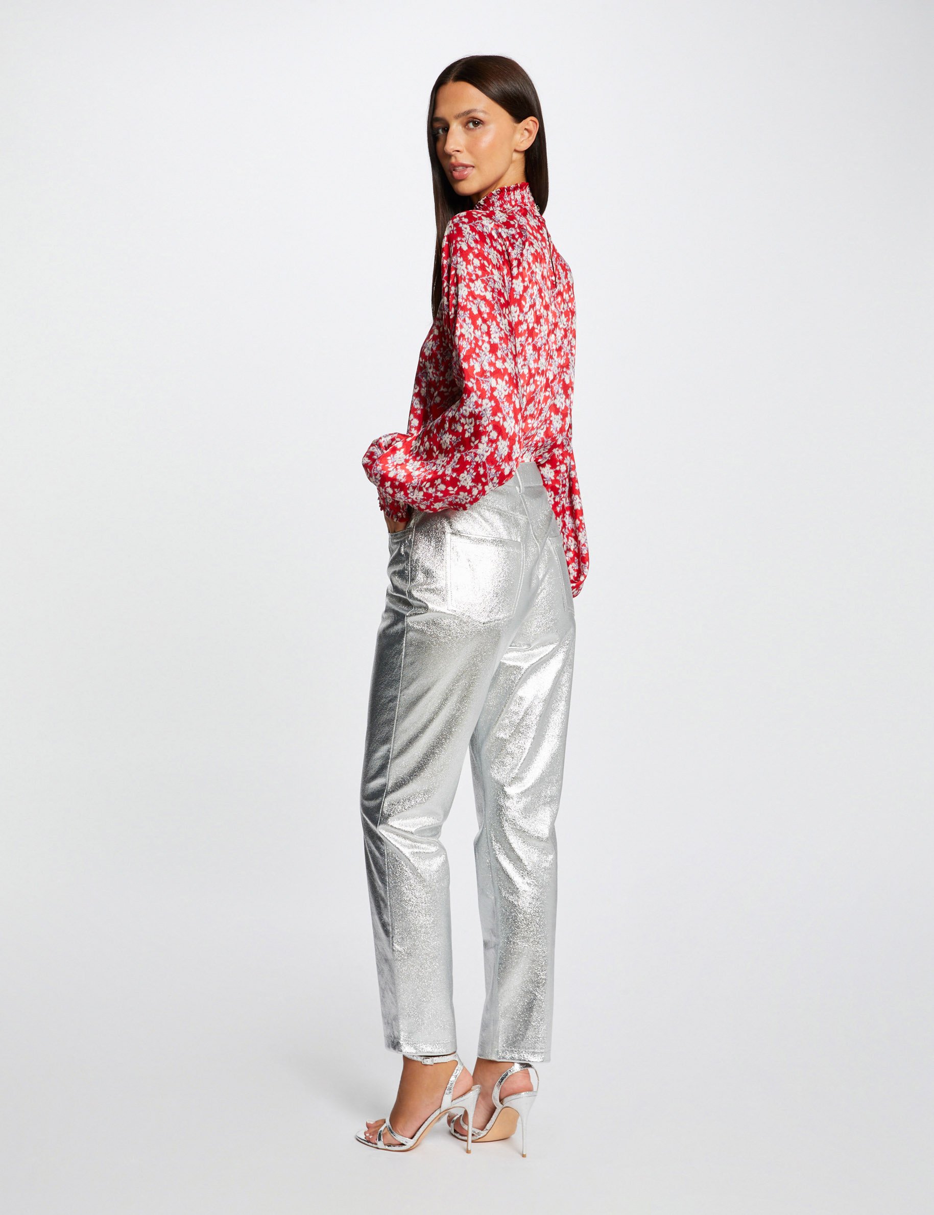 Blouse manches longues imprimé floral multico femme