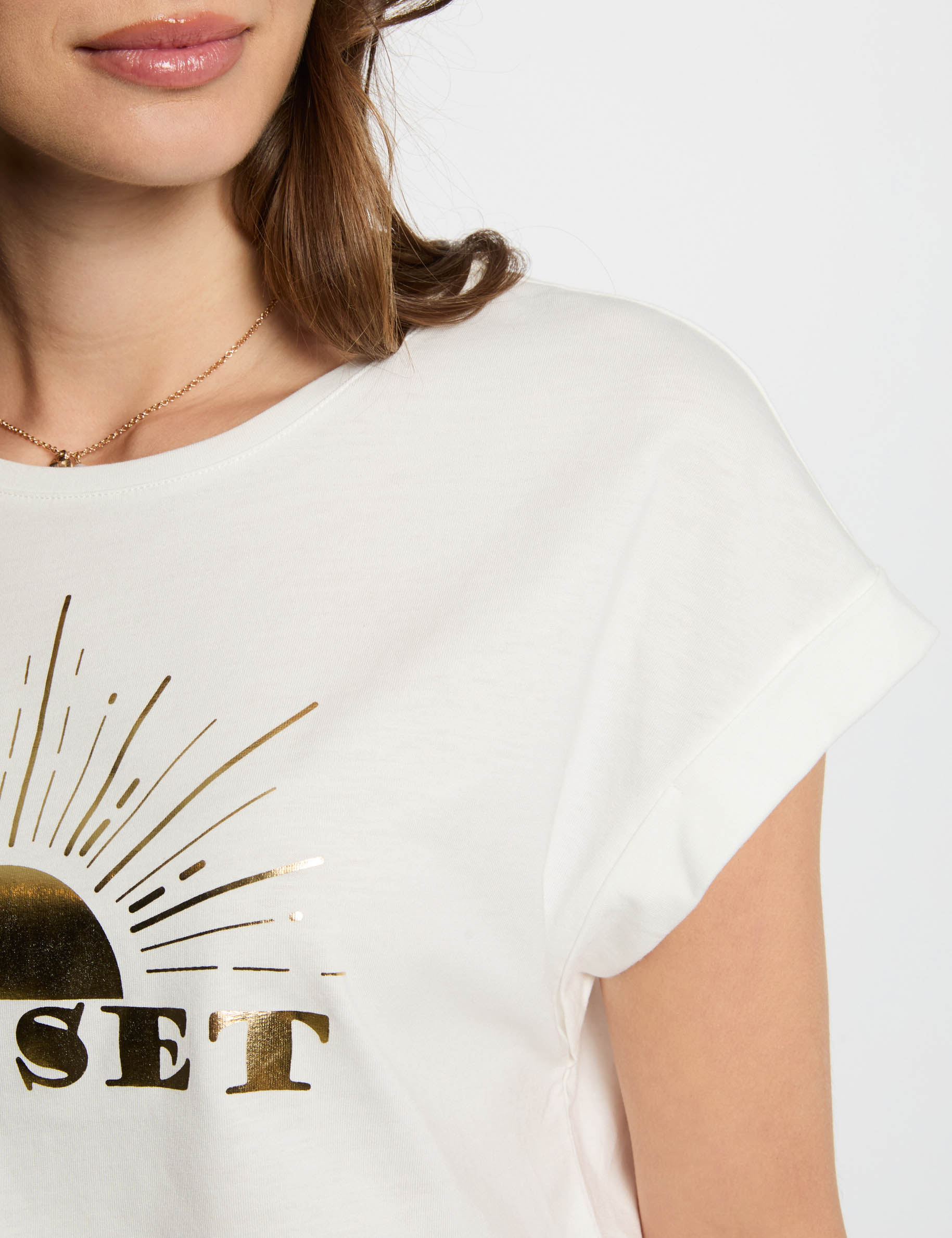 t shirt a inscription blanc femme T-shirt à inscription blanc femme
