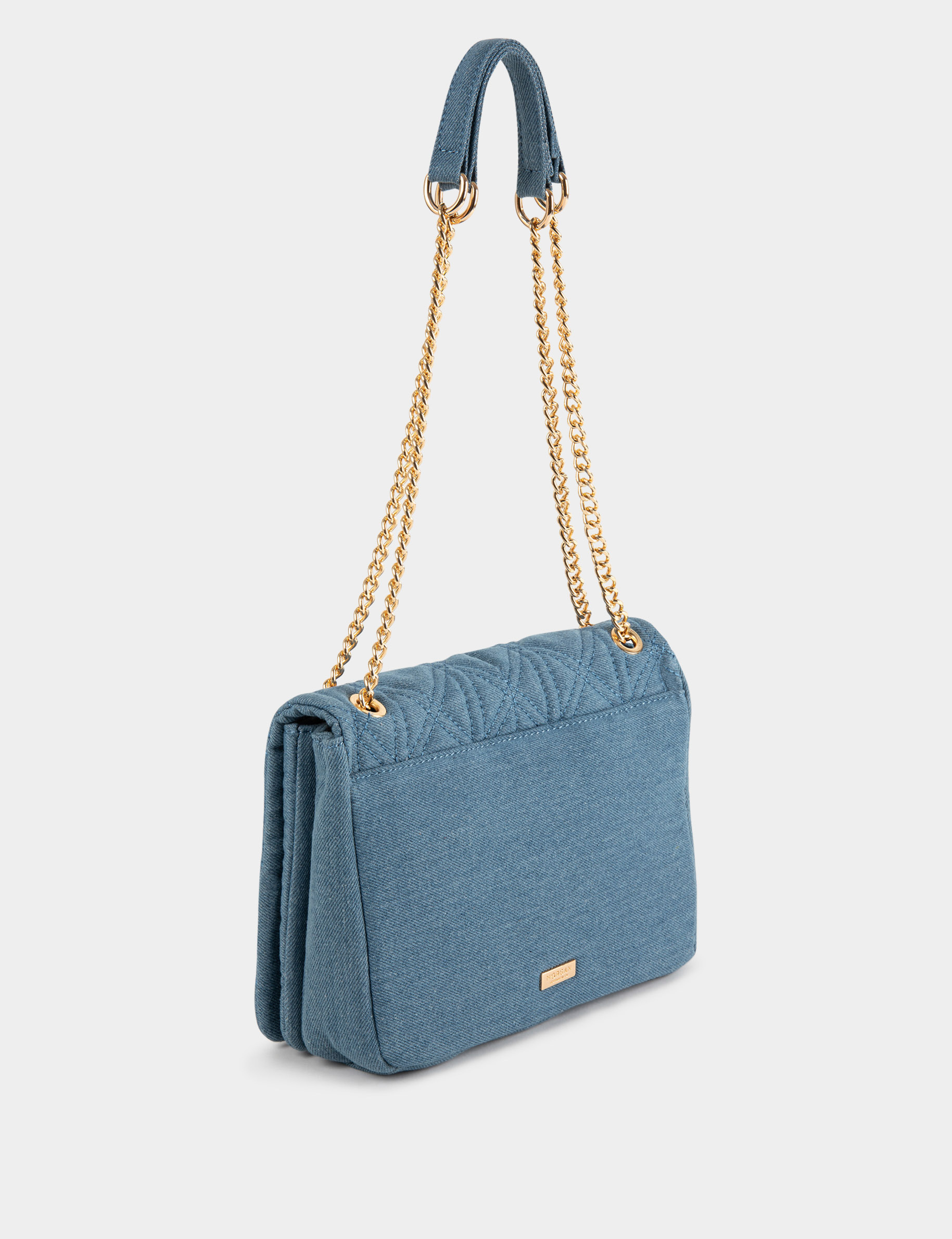 Sac pochette matelass en jean jean femme