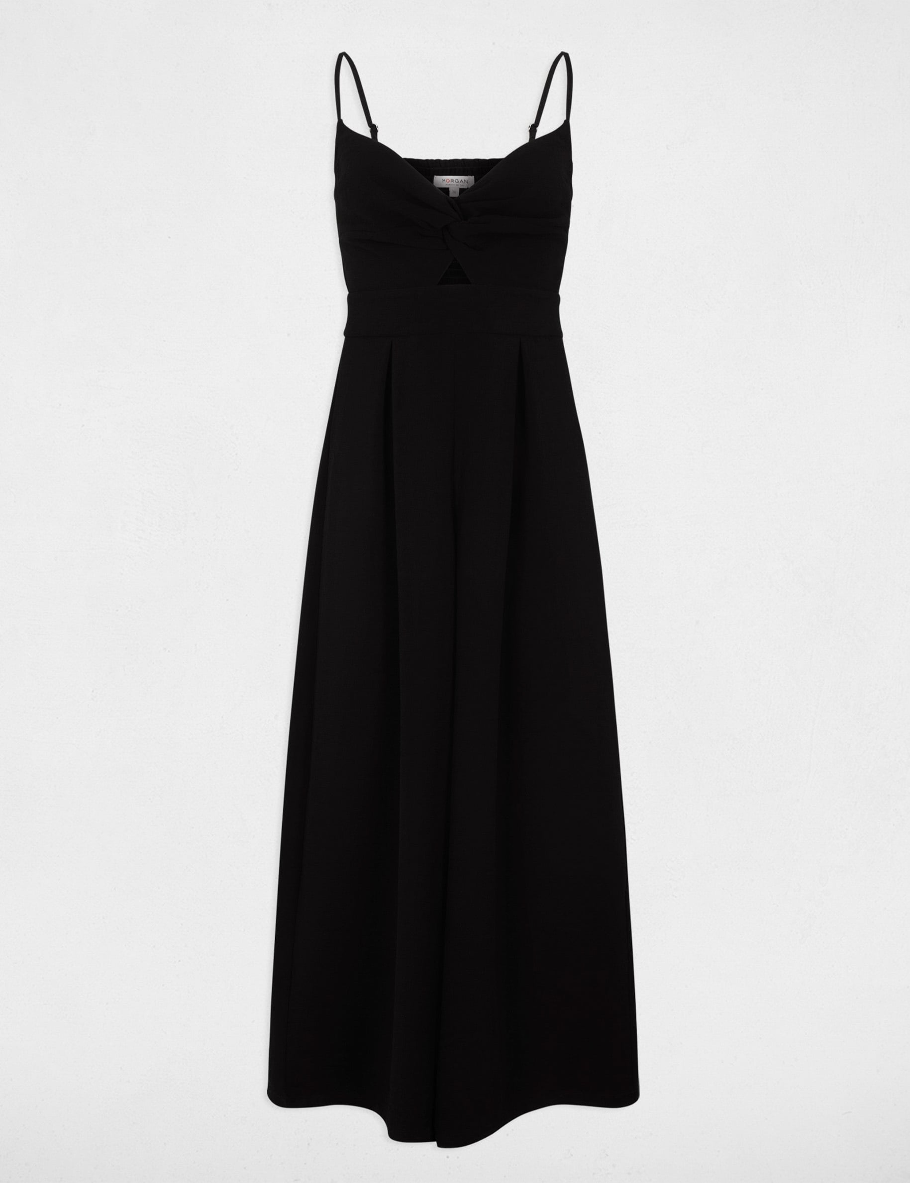 Combinaison col v noir femme