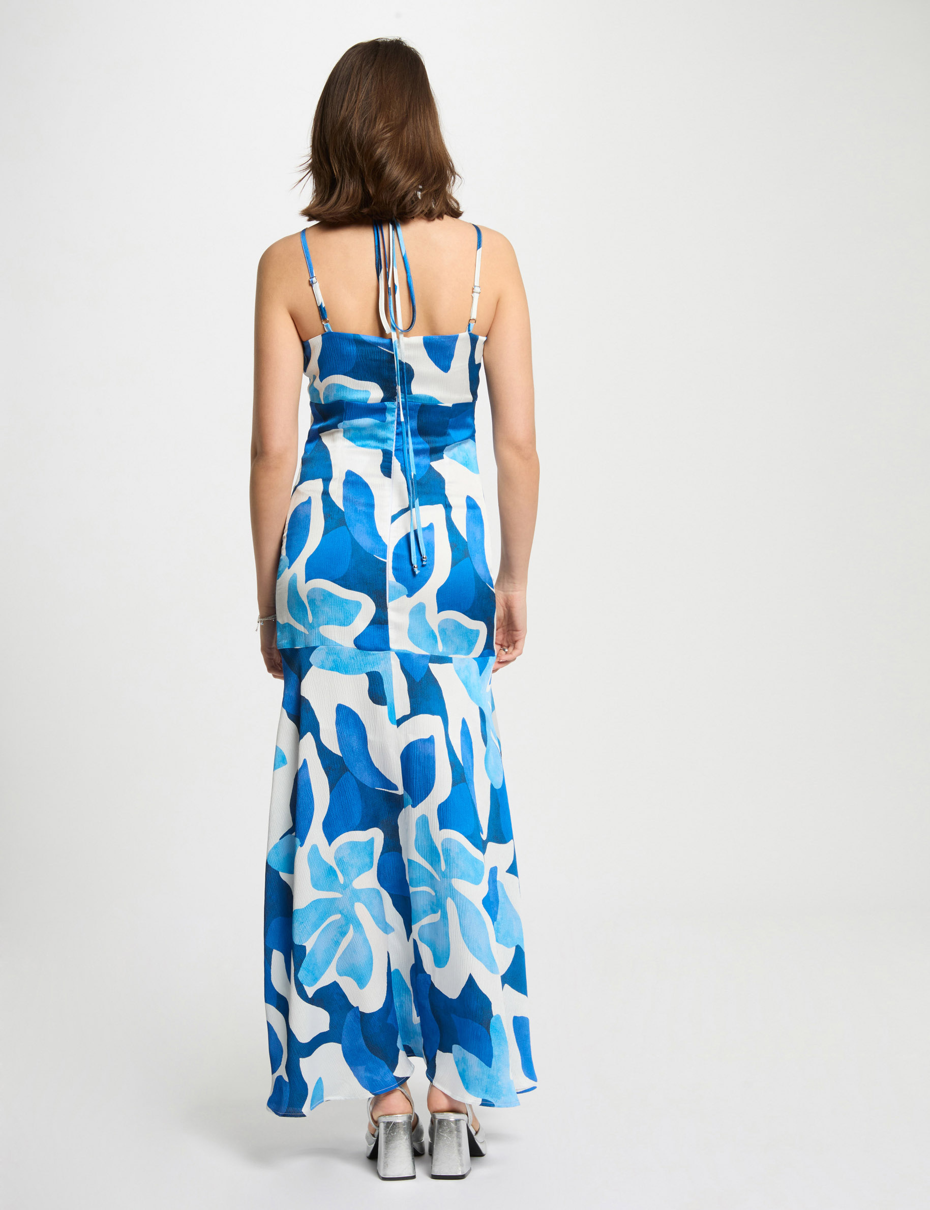 robe longue droite imprimee multicolore femme Robe longue droite imprimée multicolore femme