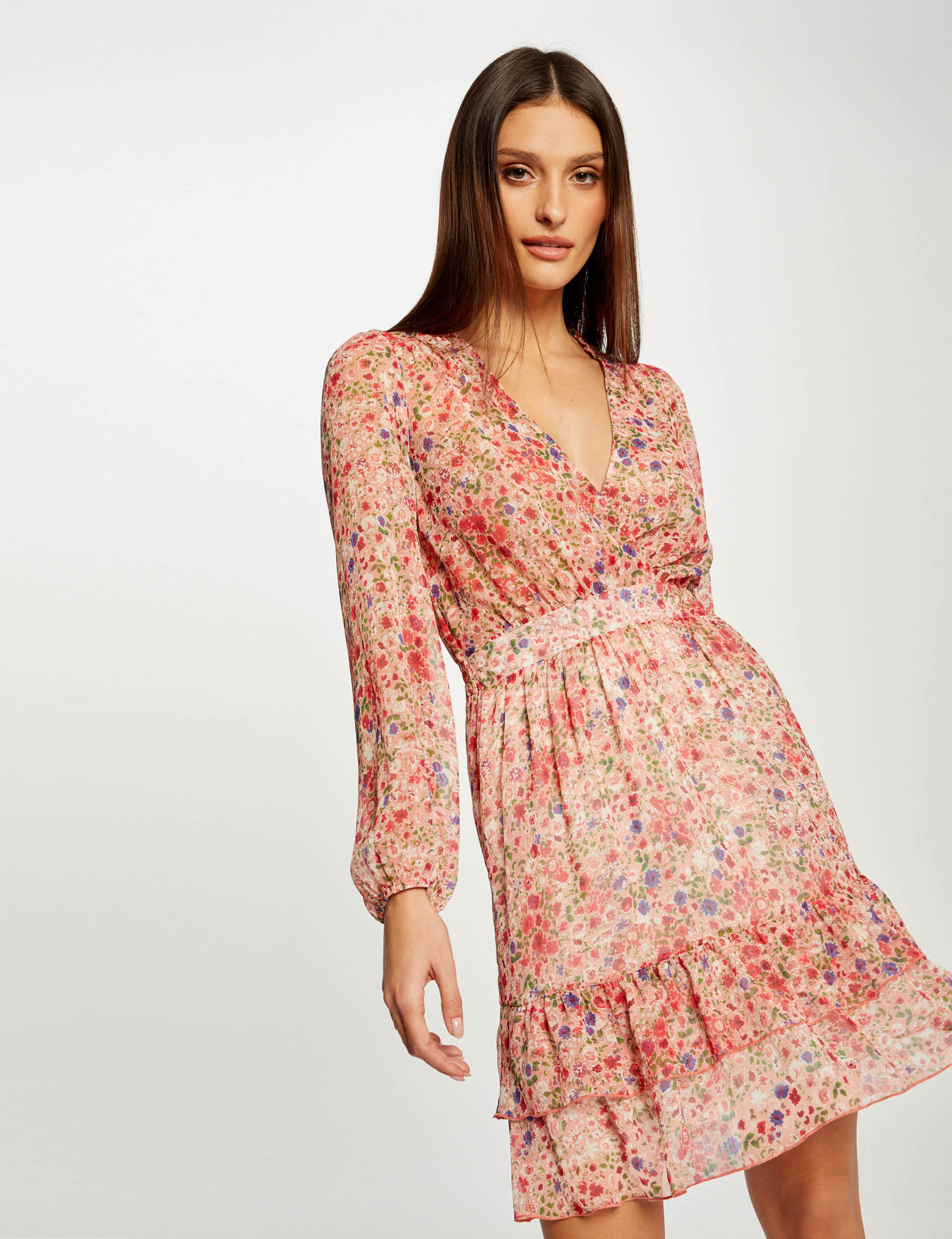 Robe évasée imprimé floral multico femme Robe évasée imprimé floral multico femme