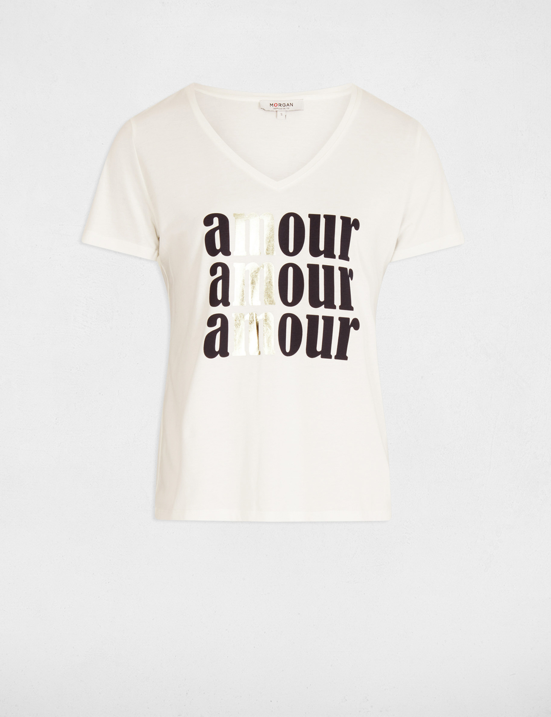t shirt a inscription blanc femme T-shirt à inscription blanc femme