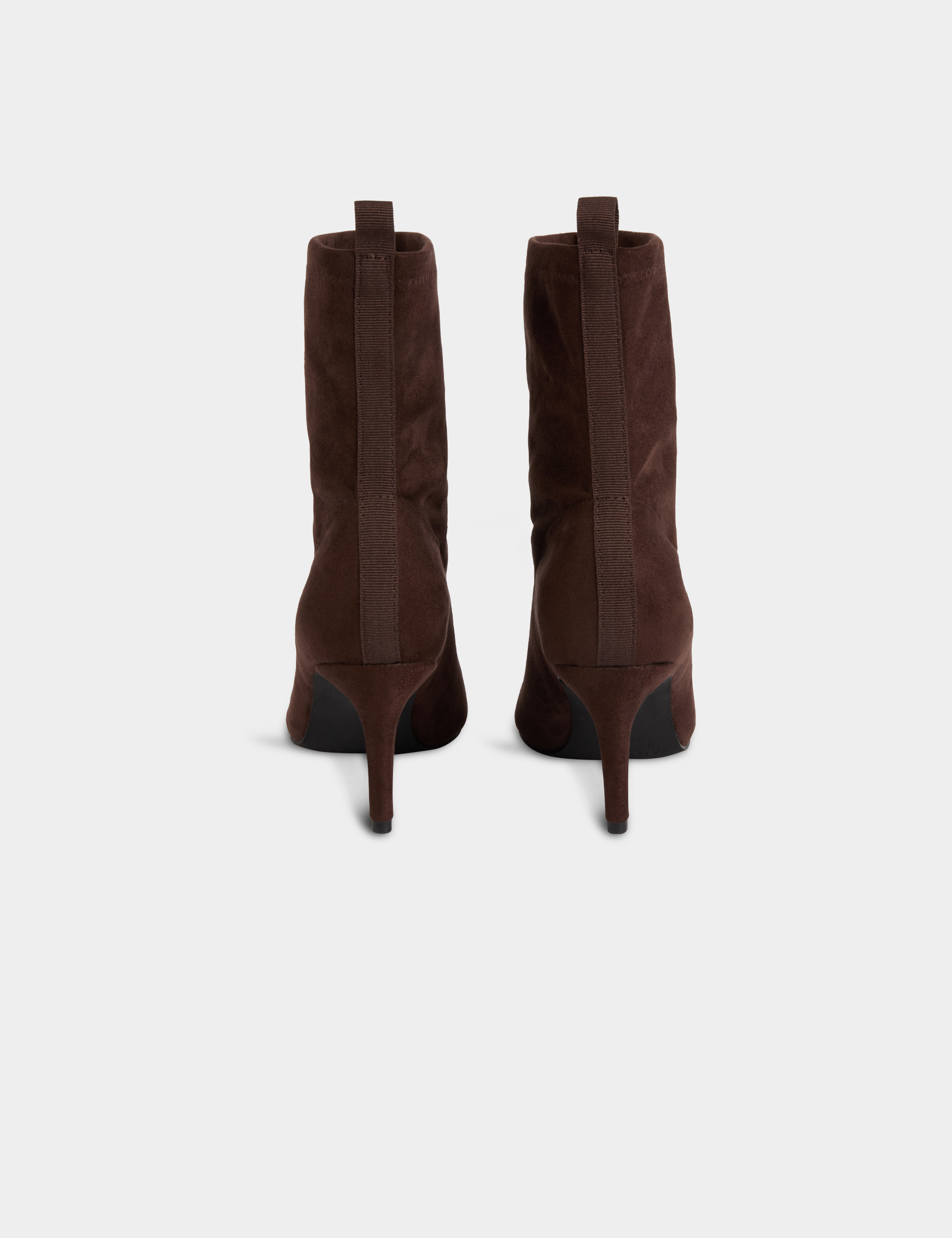 Botte en su&eacute;dine marron fonc&eacute; femme