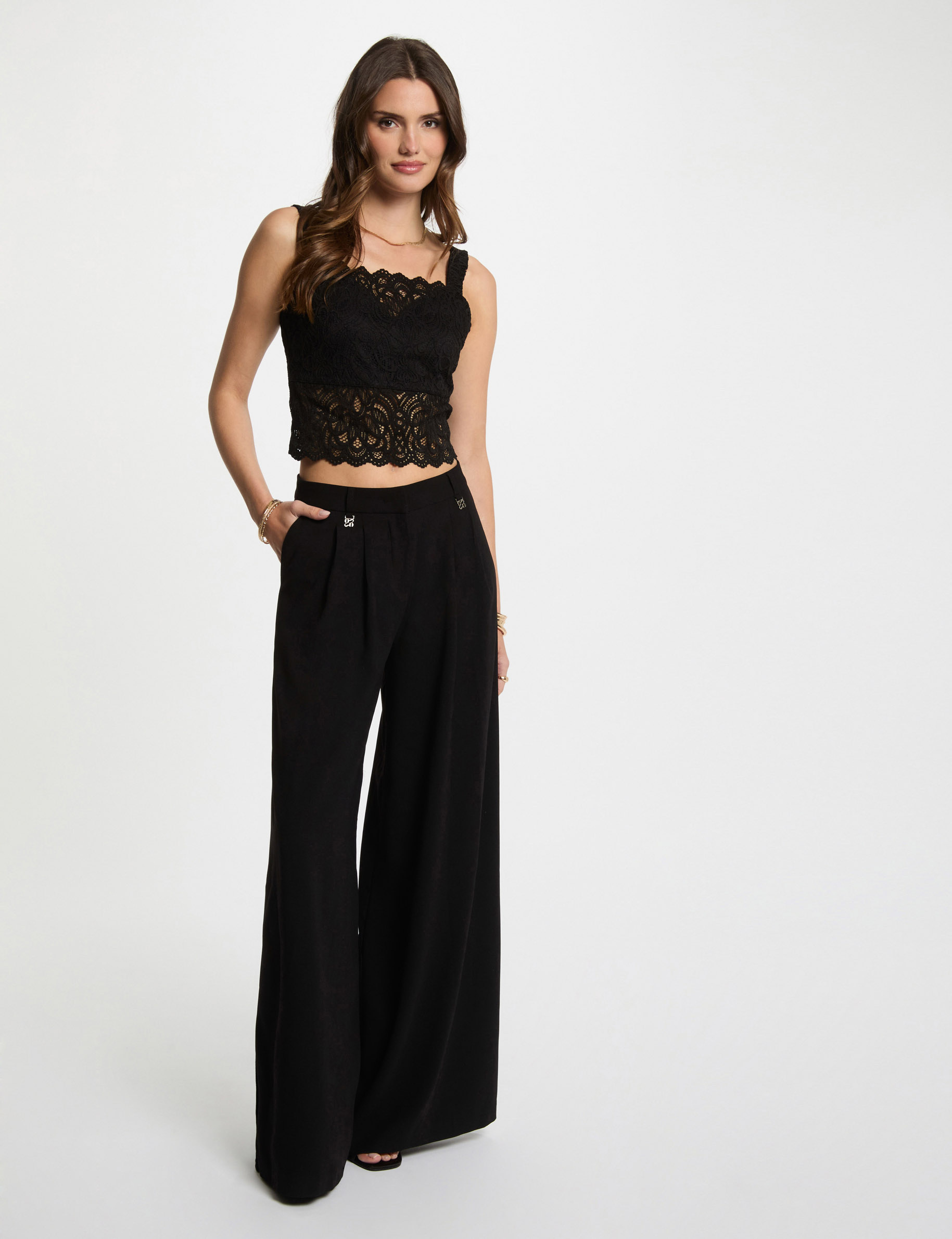 debardeur bretelles larges noir femme Débardeur bretelles larges noir femme