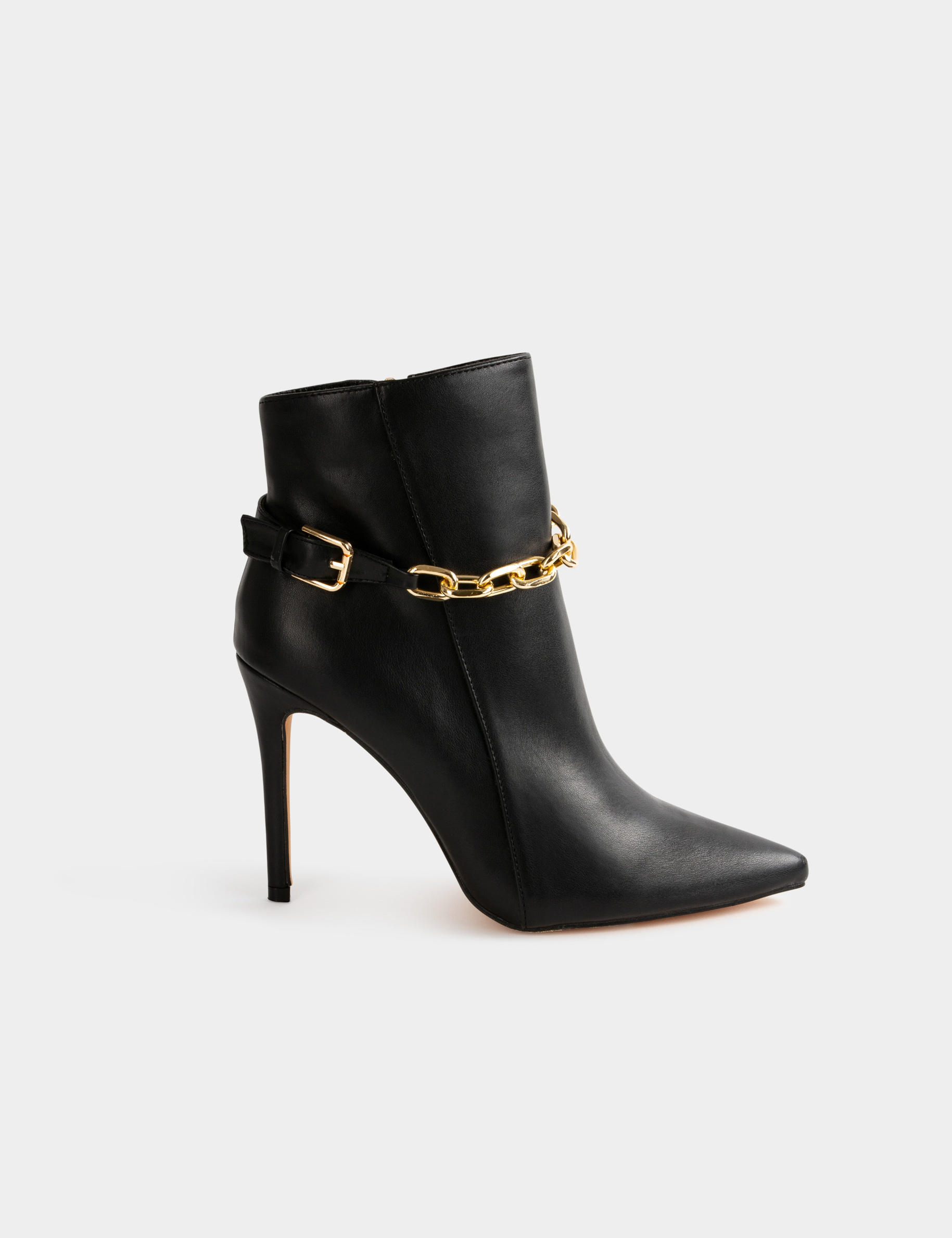 Bottines avec chaînes noir femme