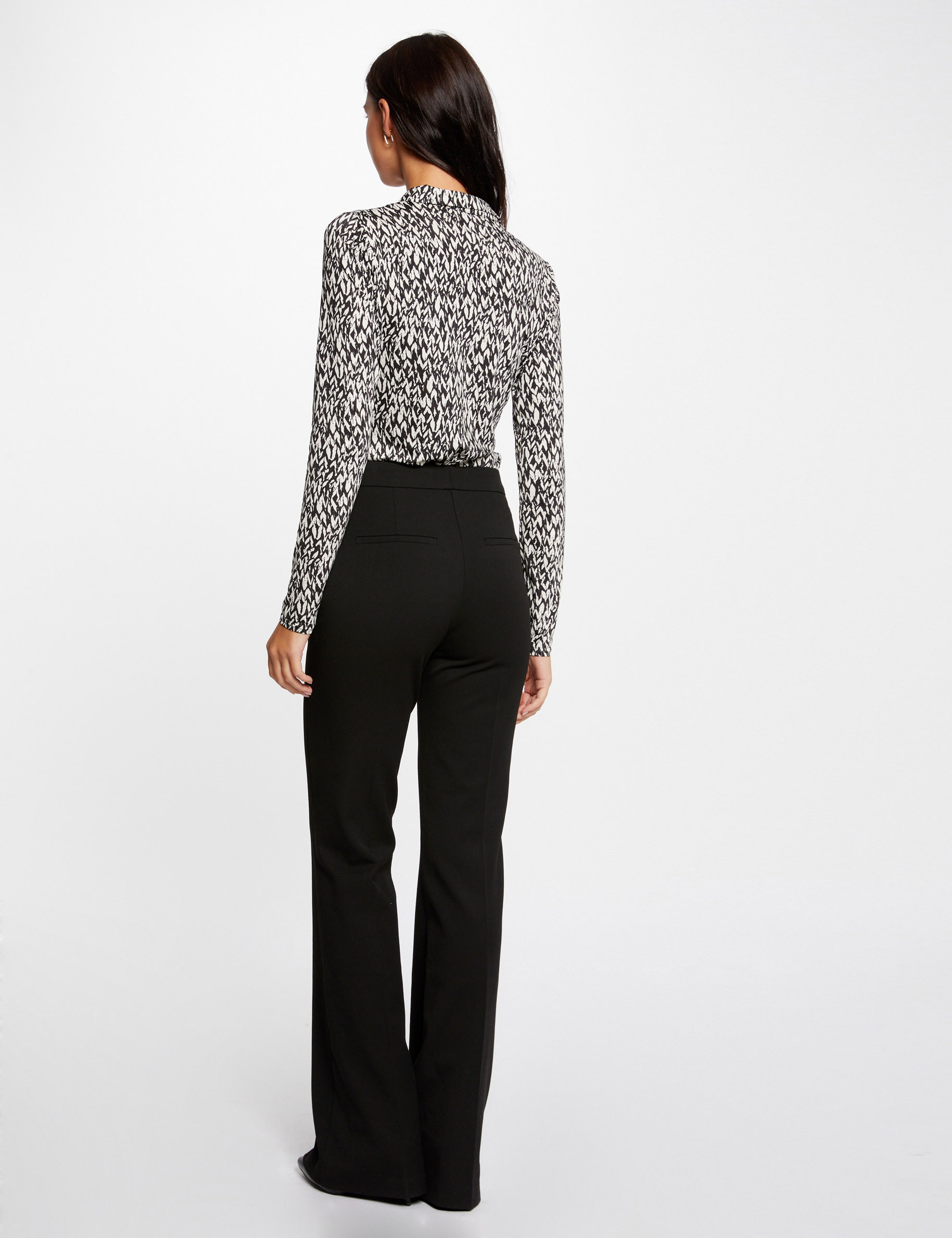 T-shirt manches longues imprimé abstrait multico femme