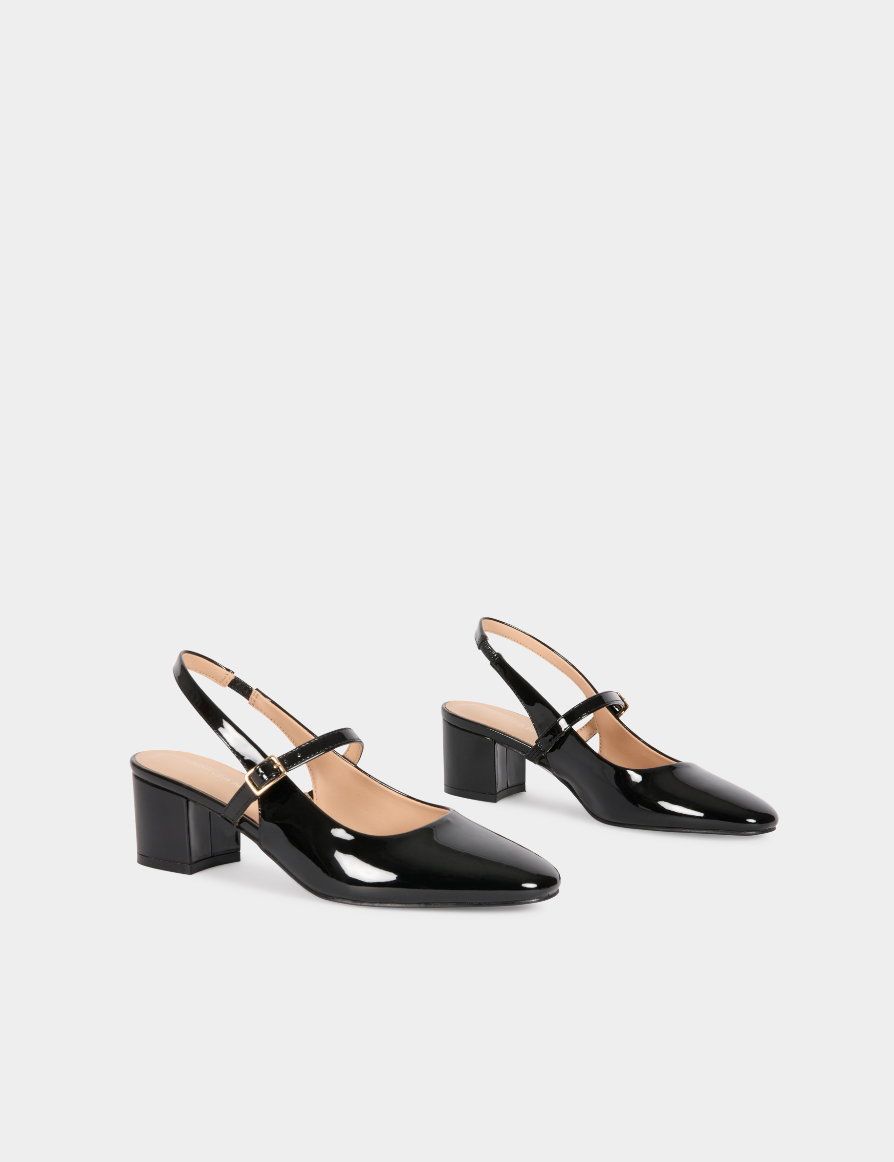 Sandales &agrave; talon noir femme