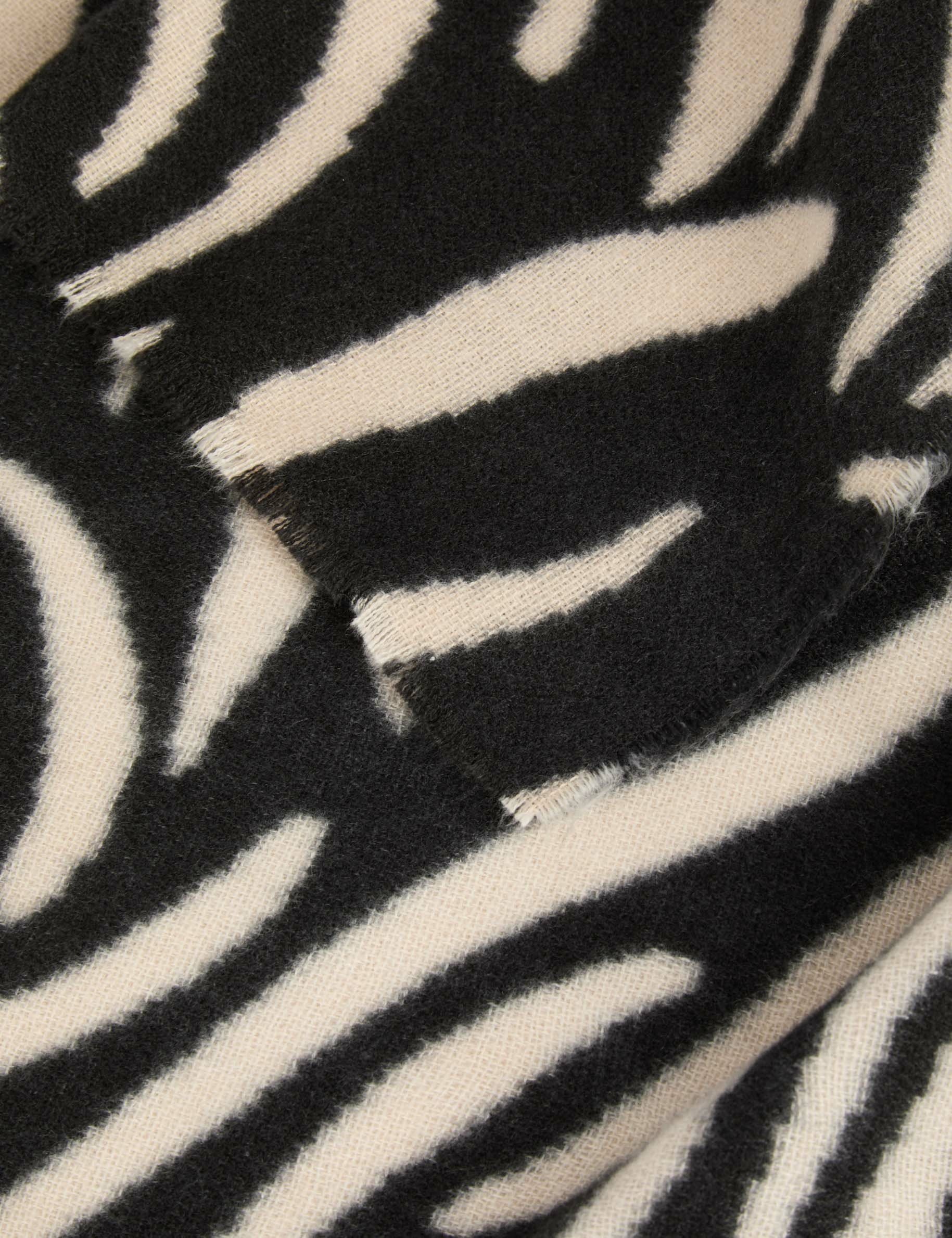 echarpe imprime zebre ivoire femme Écharpe imprimé zèbre ivoire femme
