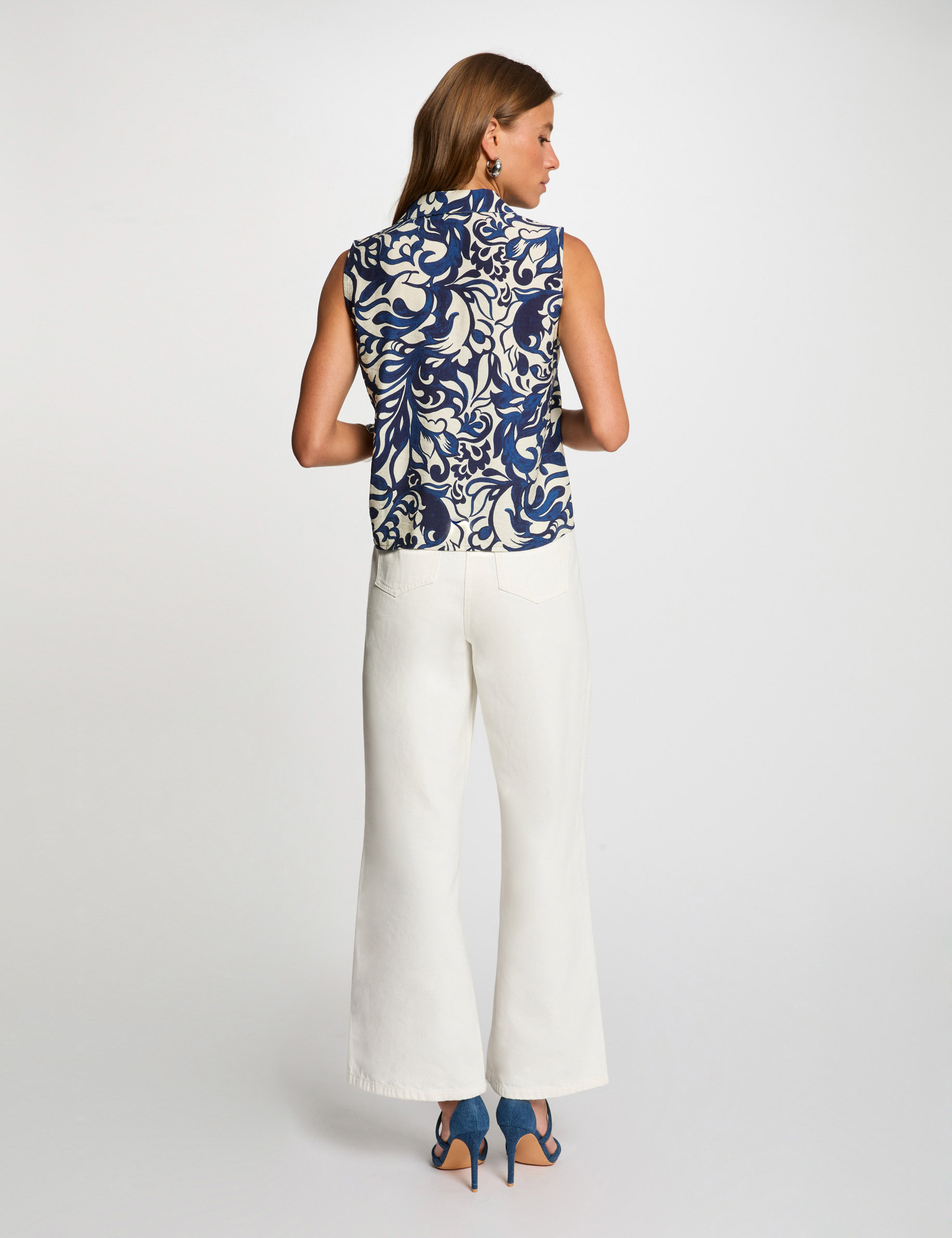 Chemise Femme Sans Col Style Cowboy | Le Rif Western