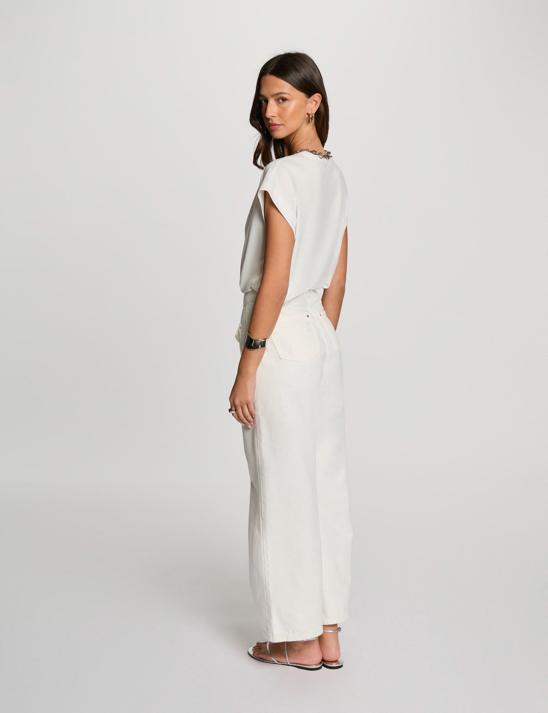 t shirt a inscription blanc femme T-shirt à inscription blanc femme