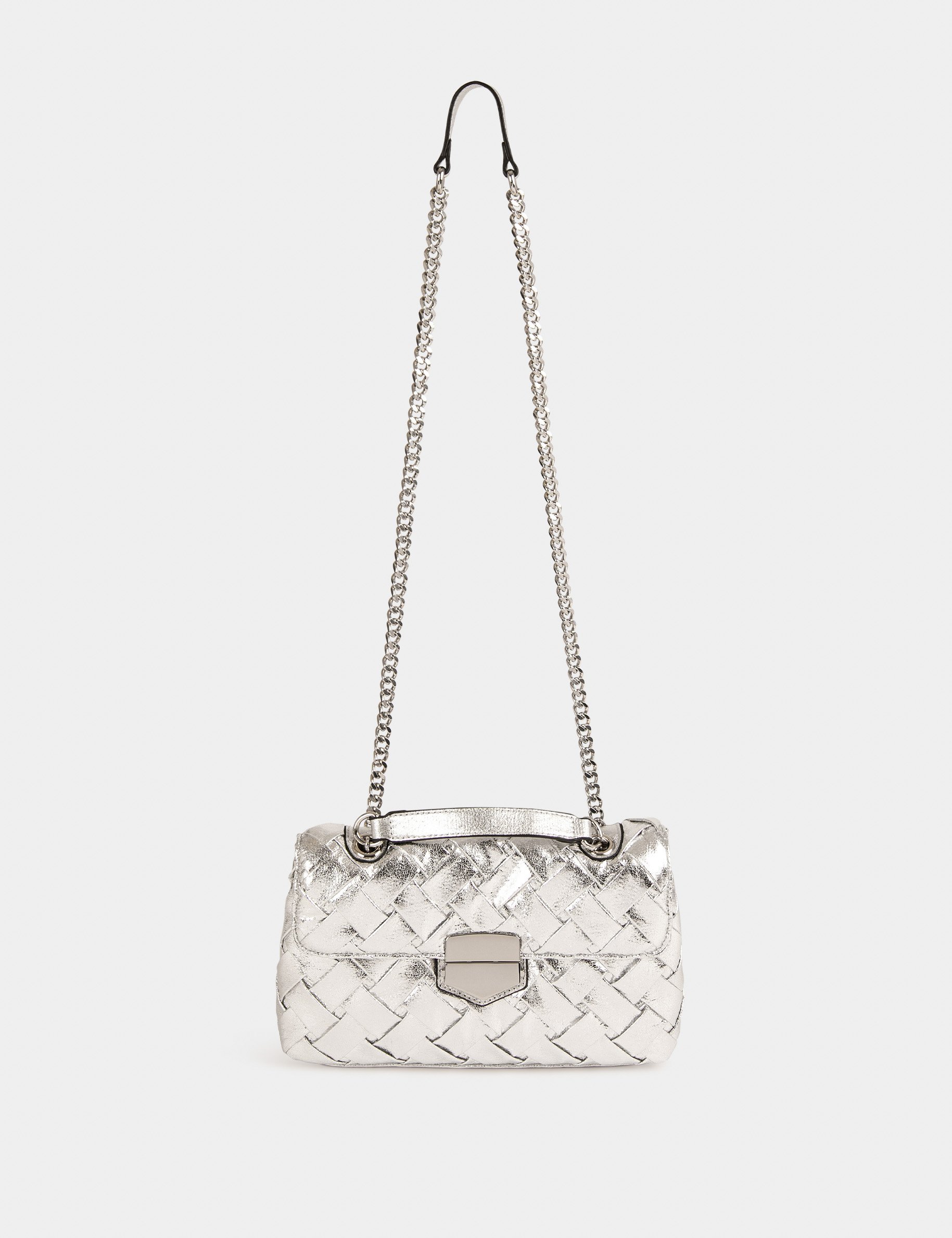 Sac matelassé à bandoulière chaîne argente femme Sac matelassé à bandoulière chaîne argente femme