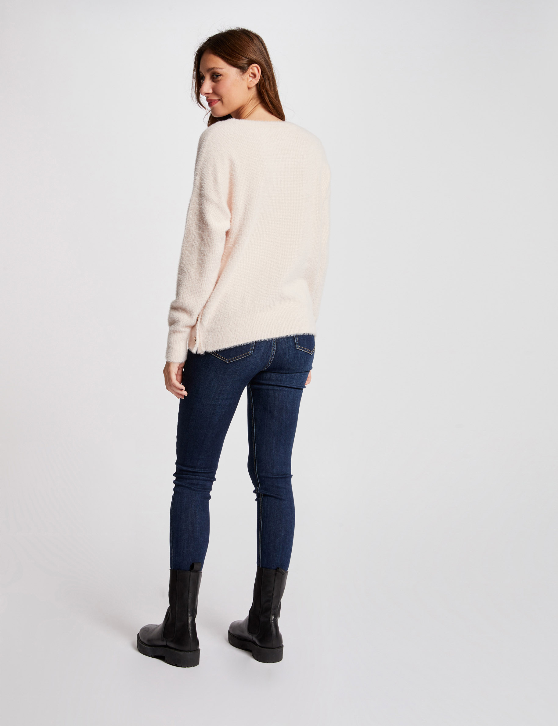 Pull Molly Bracken Rose Pâle Manches Longues - Taille S, Occasion Très Bon état