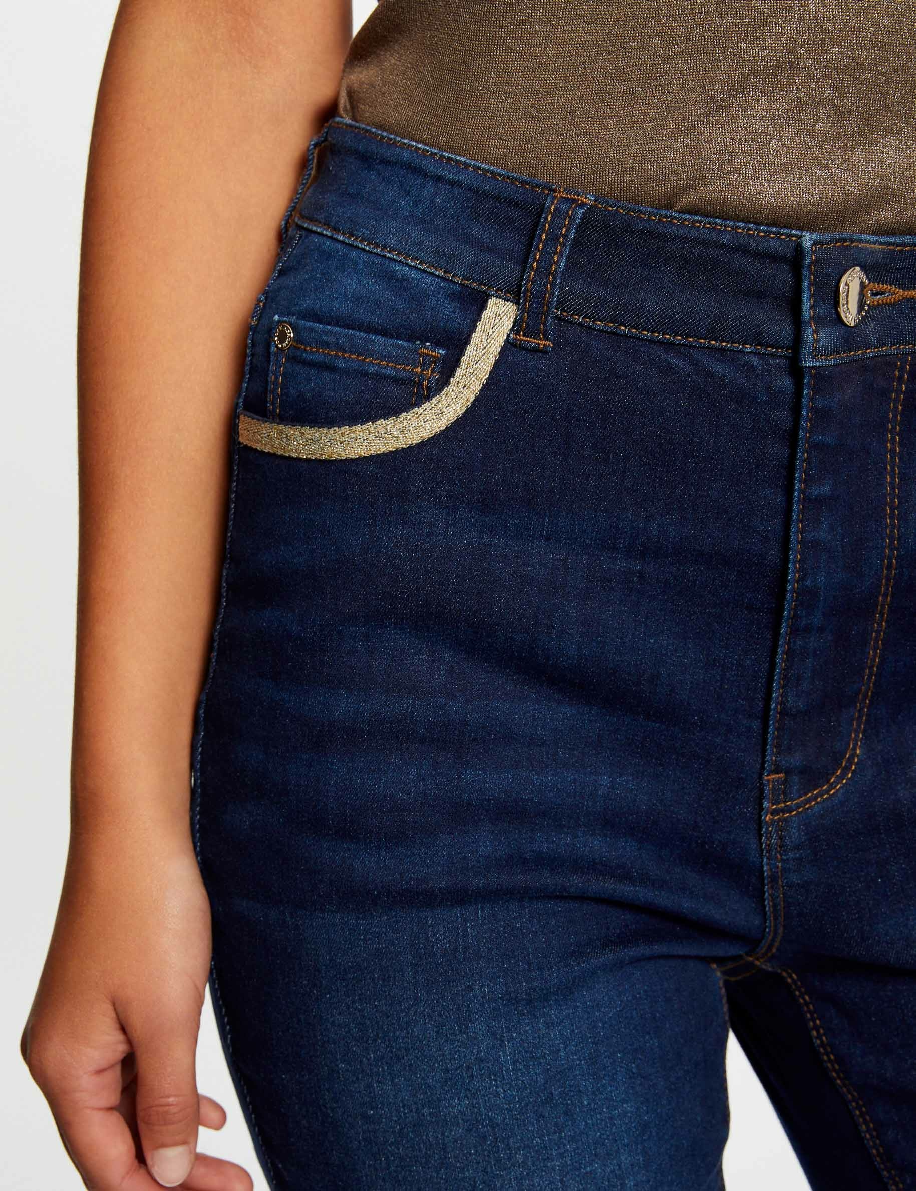 jeans skinny a bandes metallisees jean brut femme Jeans skinny à bandes métallisées jean brut femme