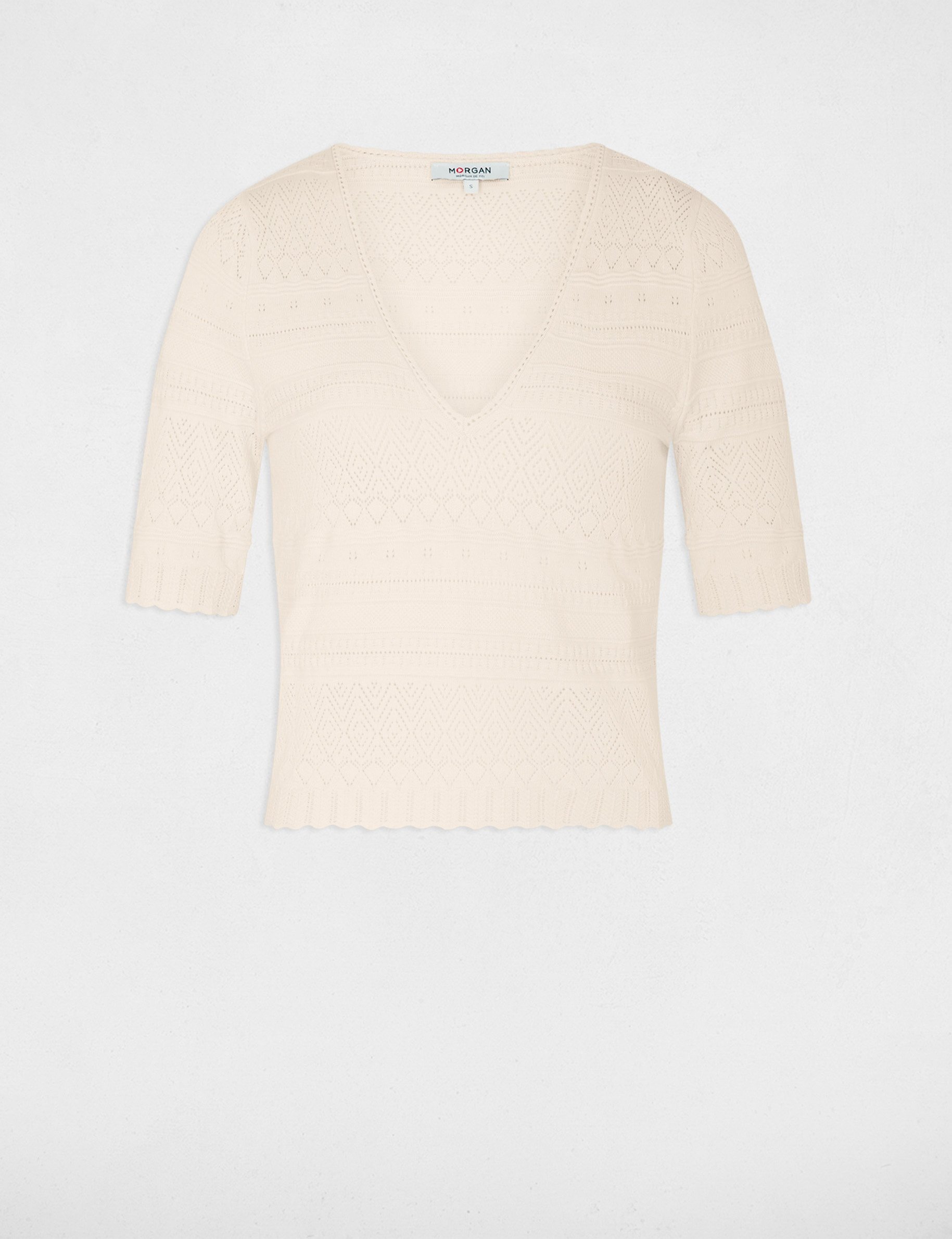 pull manches courtes ivoire femme Pull manches courtes ivoire femme