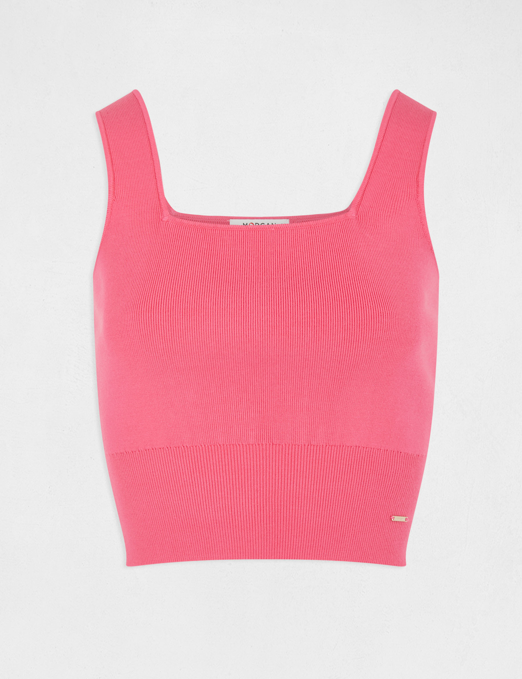 Débardeur pull bretelles larges rose femme Débardeur pull bretelles larges rose femme