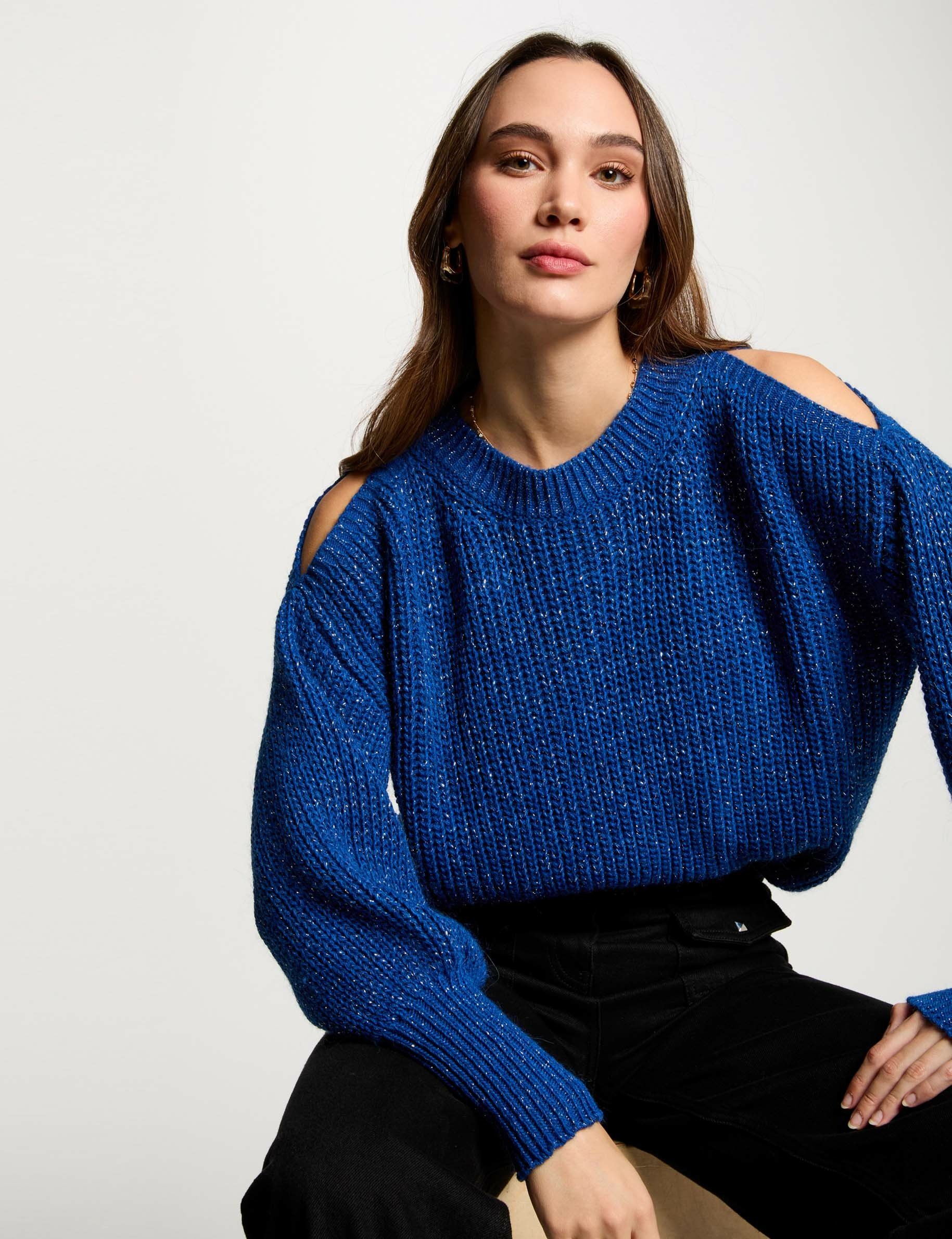 pull manches longues bleu femme Pull manches longues bleu femme